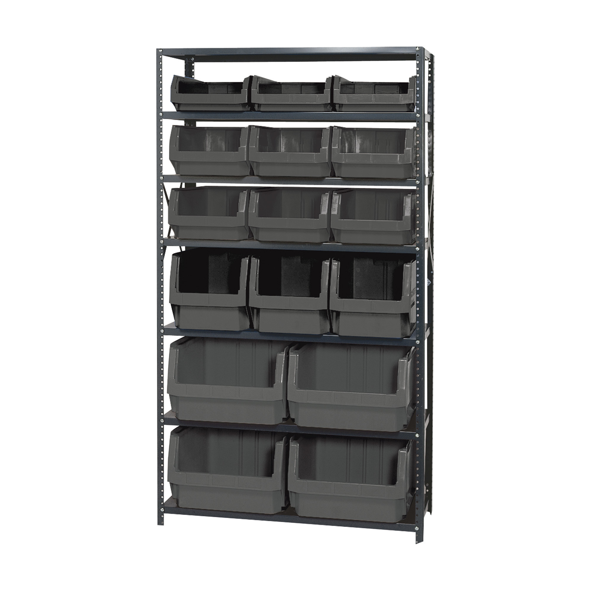 Quantum Storage Heavy Duty Metal Shelving Unit With 16 Assorted Magnum 