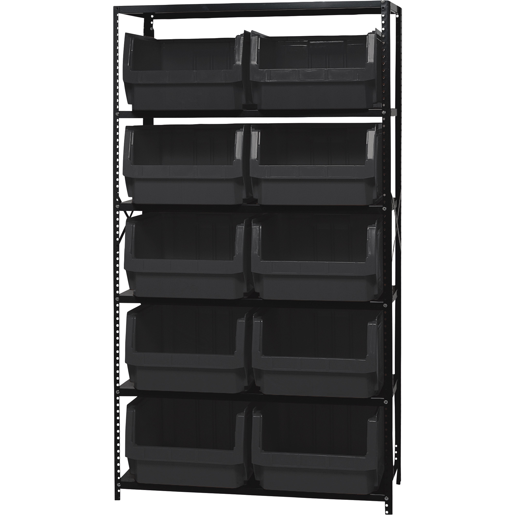 Quantum Storage Heavy Duty Metal Shelving Unit With 10 Magnum Bins ...