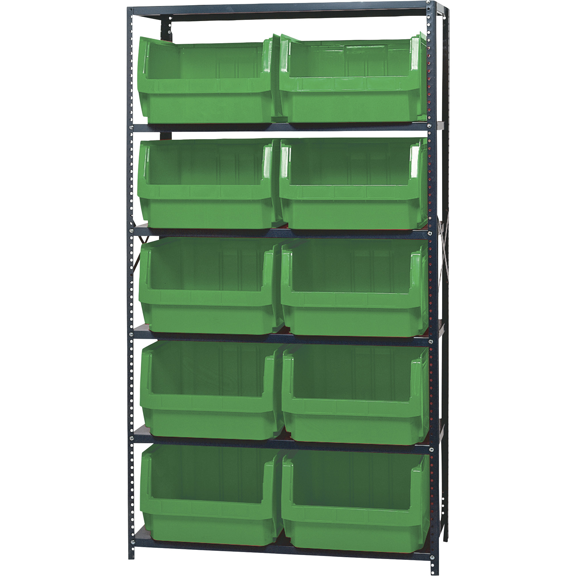 Quantum: Heavy Duty Clear View Bin Storage Center with 10 Large Bins