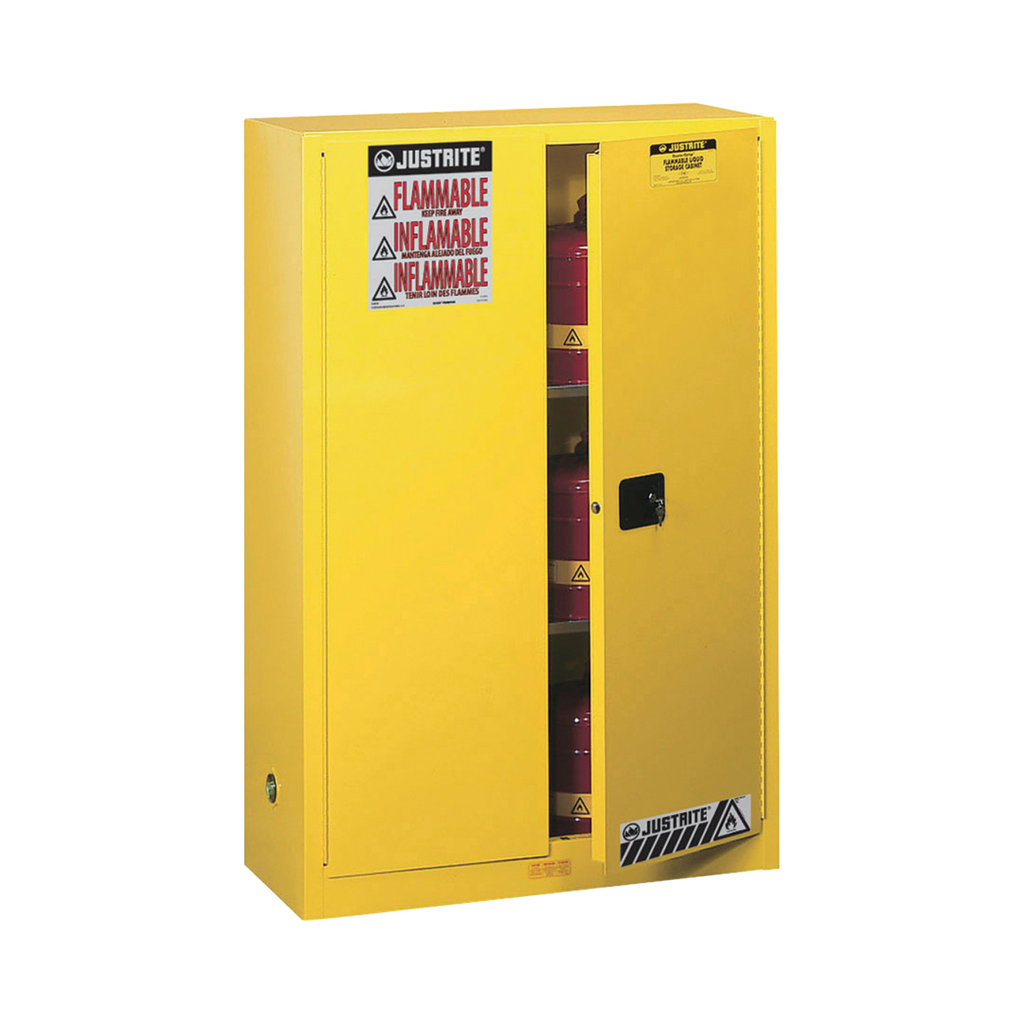 Stackable Flammable Storage Cabinet - Manual Doors, 12 Gallon