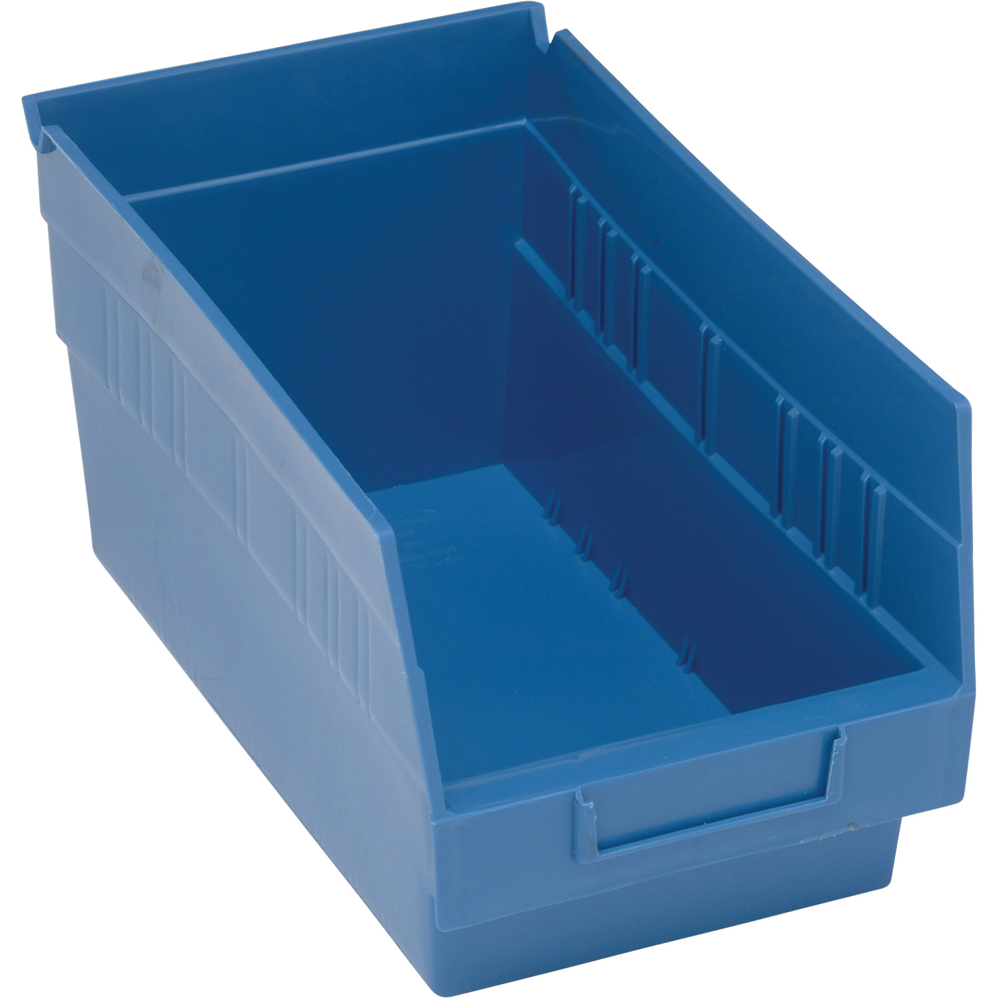 Quantum Storage Store-More 6in. Shelf Bin, 11 5/8in.L x 6 5/8in.W x 6in.H Size, Blue, Carton of 30, Model# QSB202BLCS