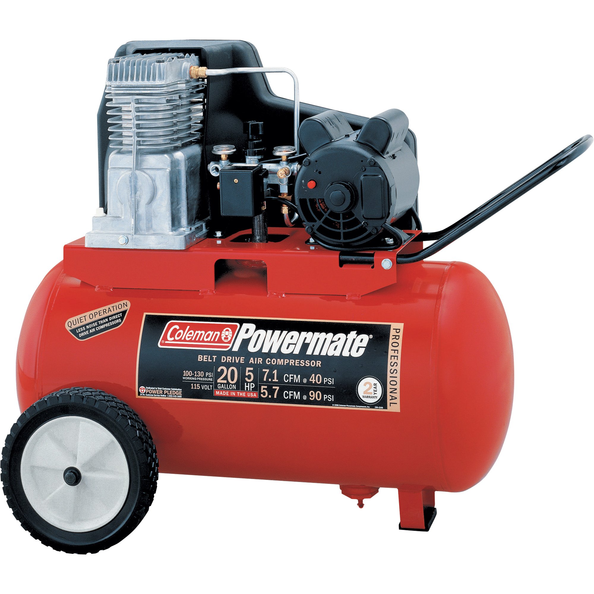 Coleman Portable Air Compressor — 20 Gallon, 5 Peak HP, Model