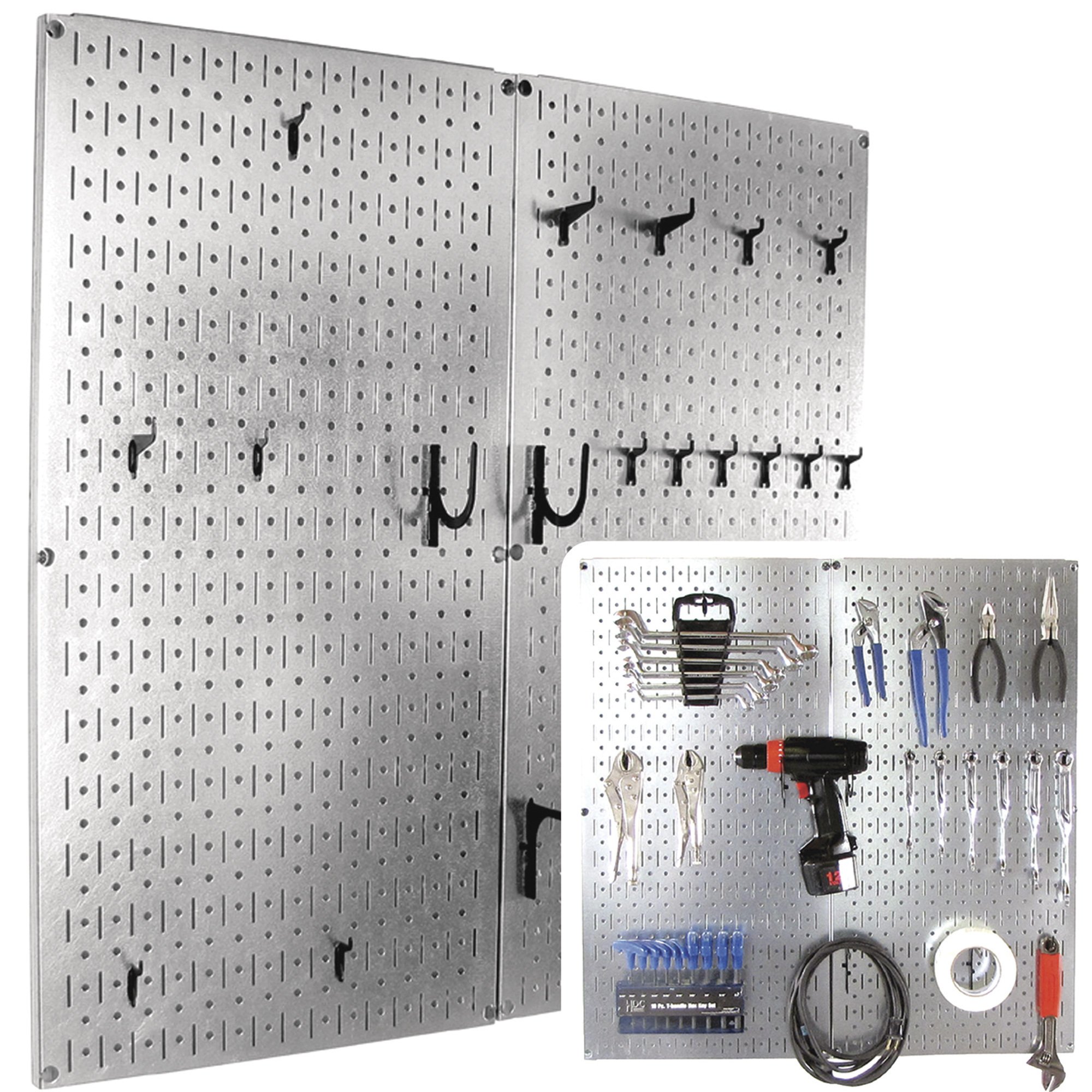 Wall Control 35-P-3296GV Round Pegboard 32 in. H Silver