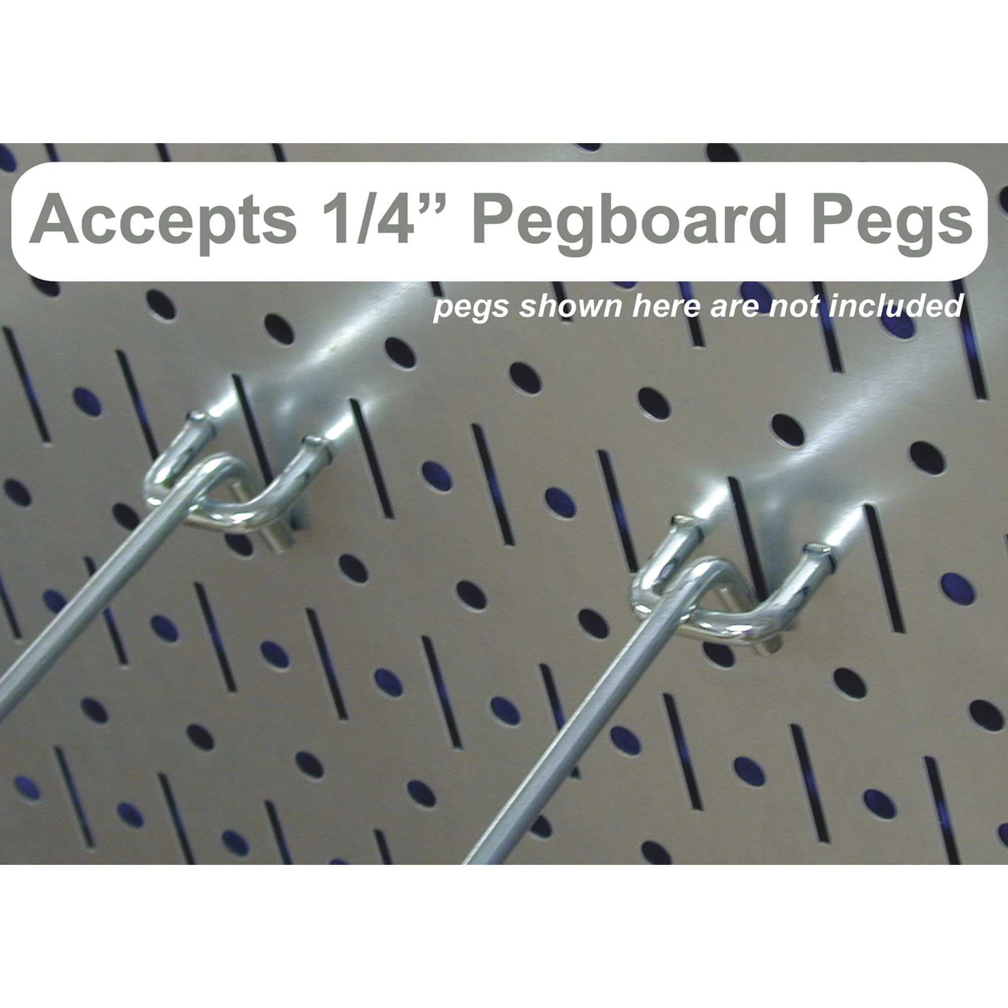 Wall Control Industrial Metal Pegboard — Galvanized Metal, Six 16in. x
