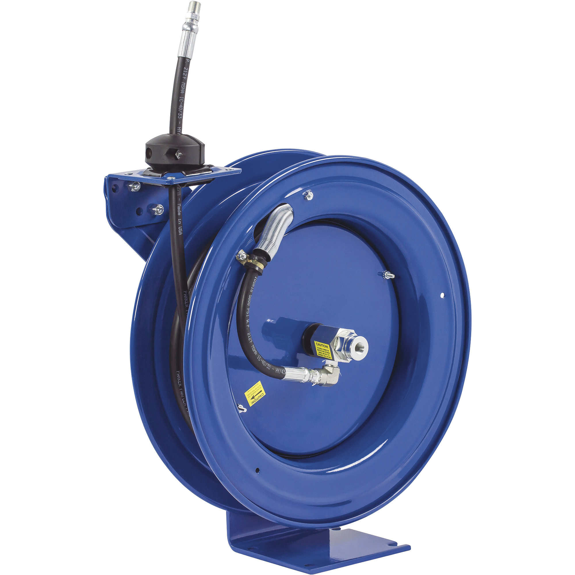 Coxreels Grease Hose Reel, 3/8in. x 25ft. Hose, 4000 PSI, Model# P-HP-325