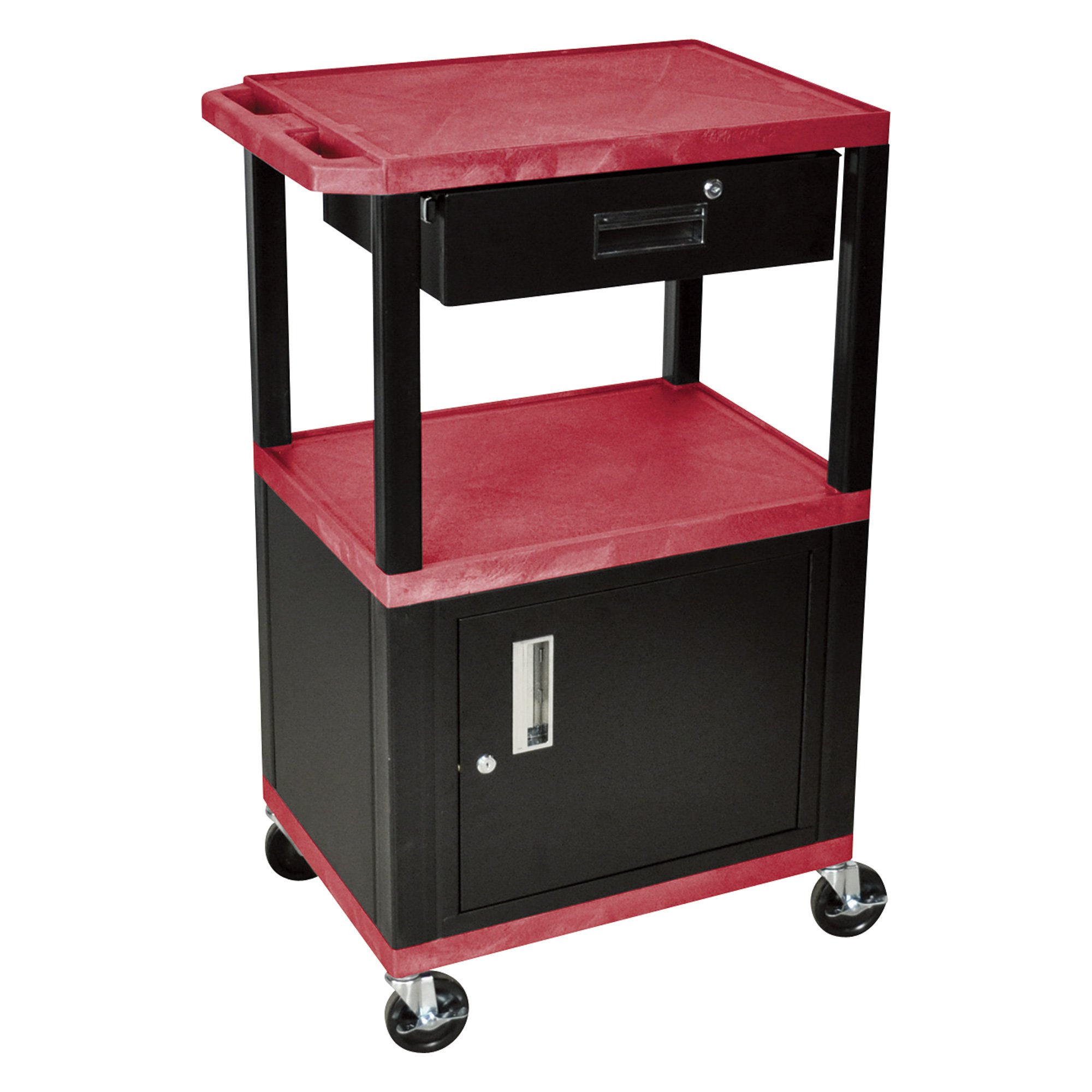 Wilson Utility Cart — Locking Cabinet and Drawer, Model# WT42RC2E-B/WTD ...
