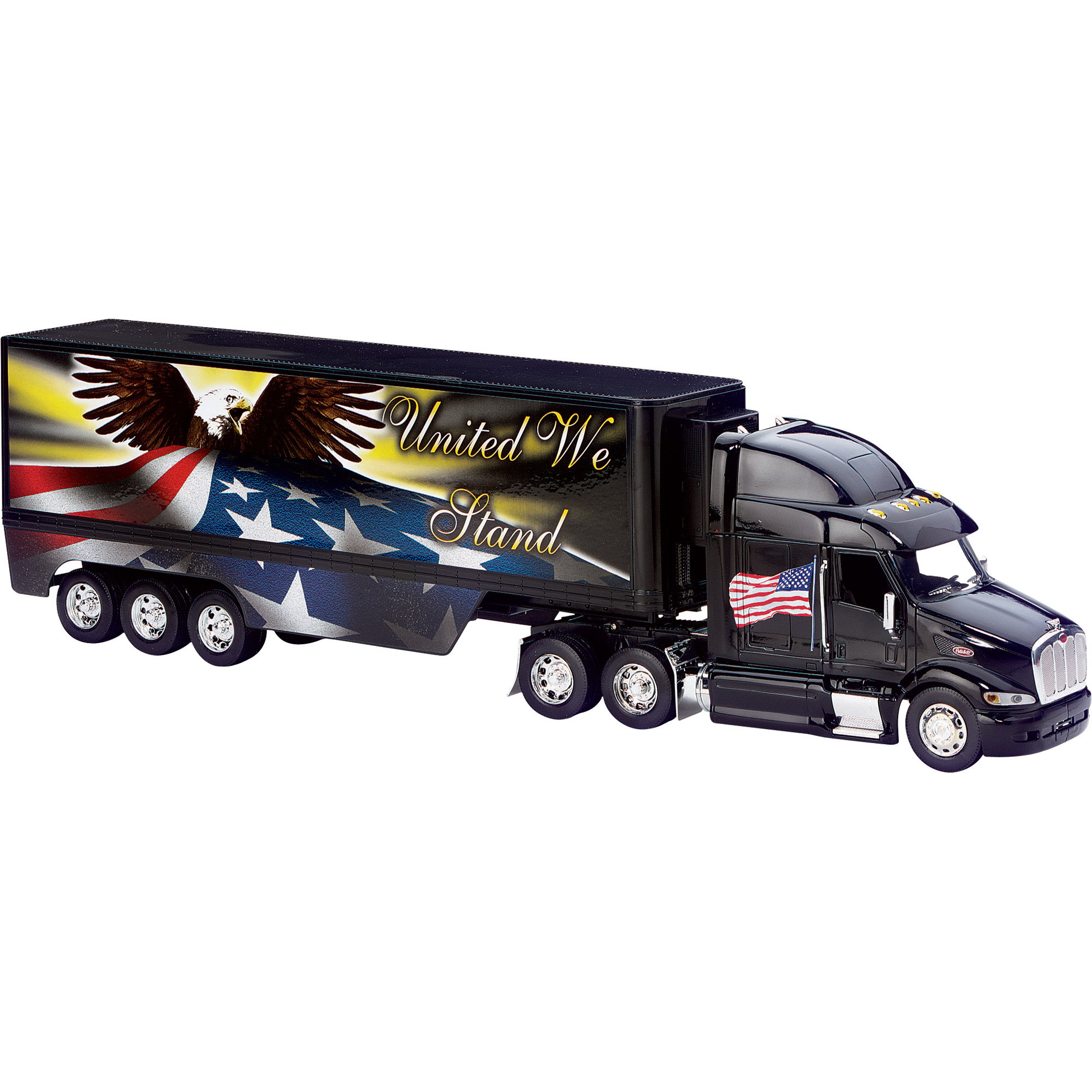 Peterbilt American Pride Tractor Trailer Die-Cast Collectible, 1:32 Scale