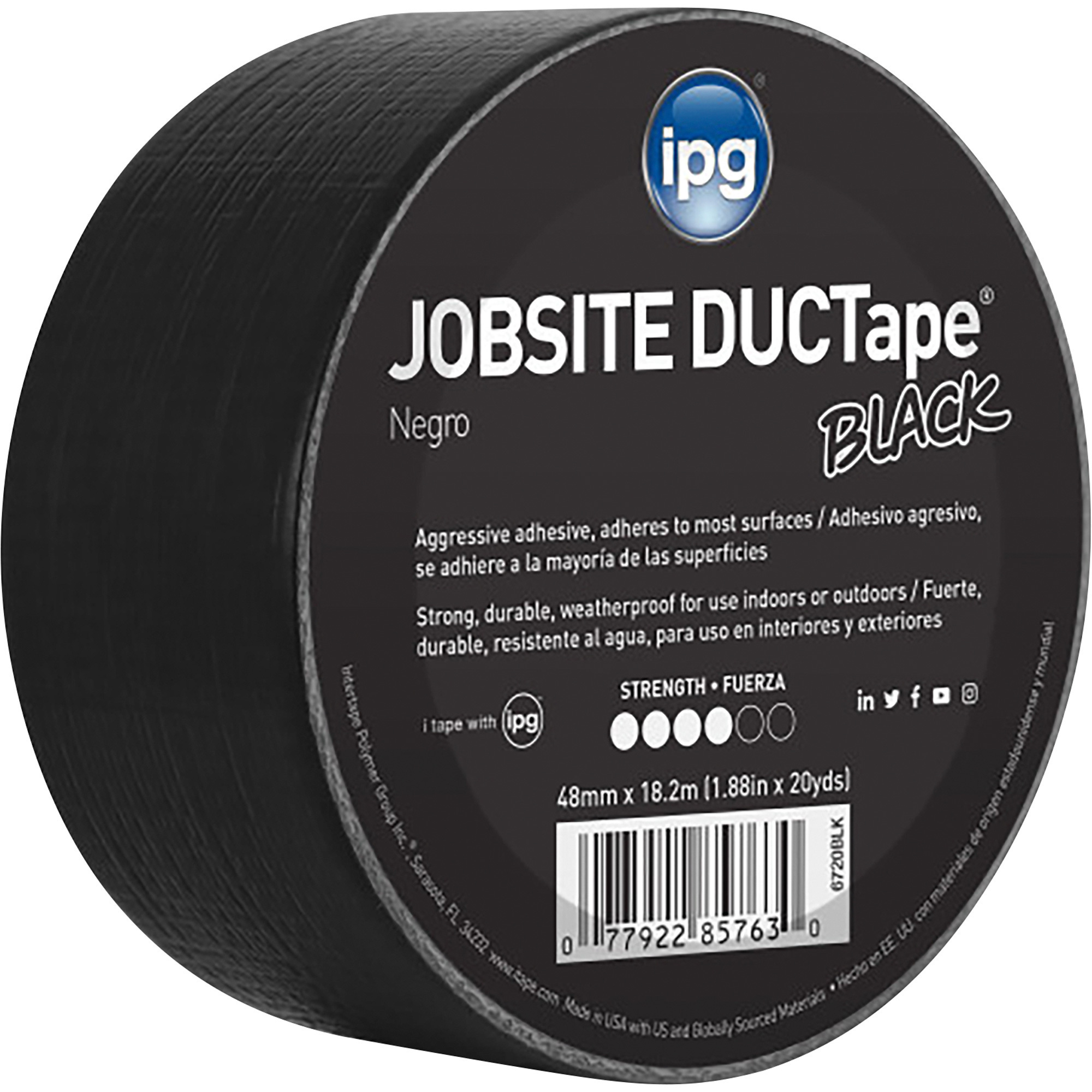 COLORED DUCT TAPE (BLACK) 20YD
