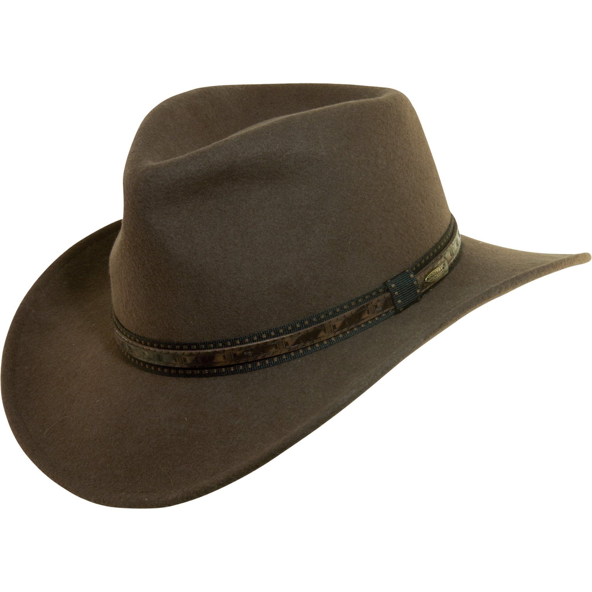 Vintage Dorfman Pacific Outback Hat Cowboy Canvas Duck Khaki Snap Up medium