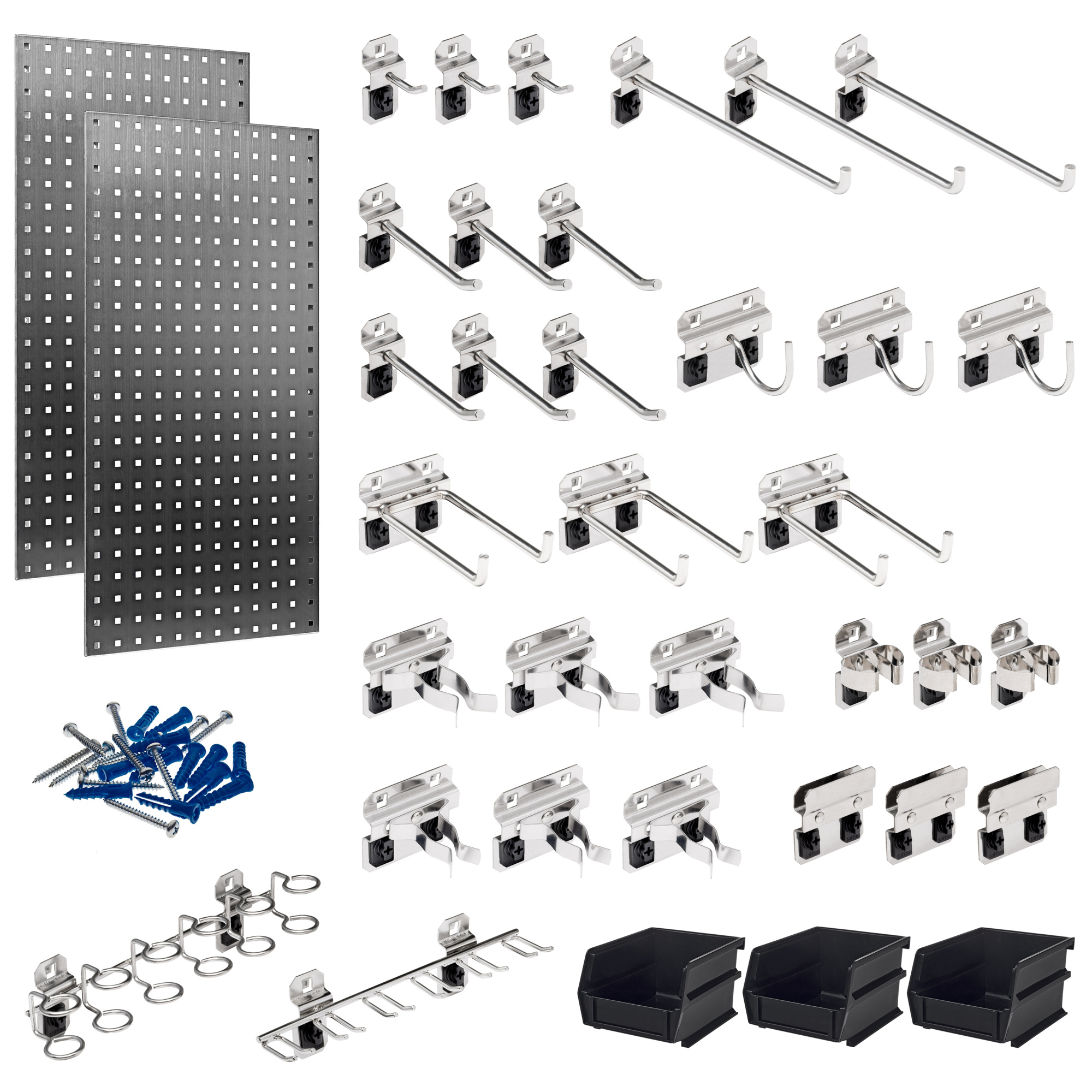 Triton Stainless Steel LocBoard Kit, Two 18in. x 36in. Boards, 9 Sq. Ft. Storage Space, Model# LB18-SKIT