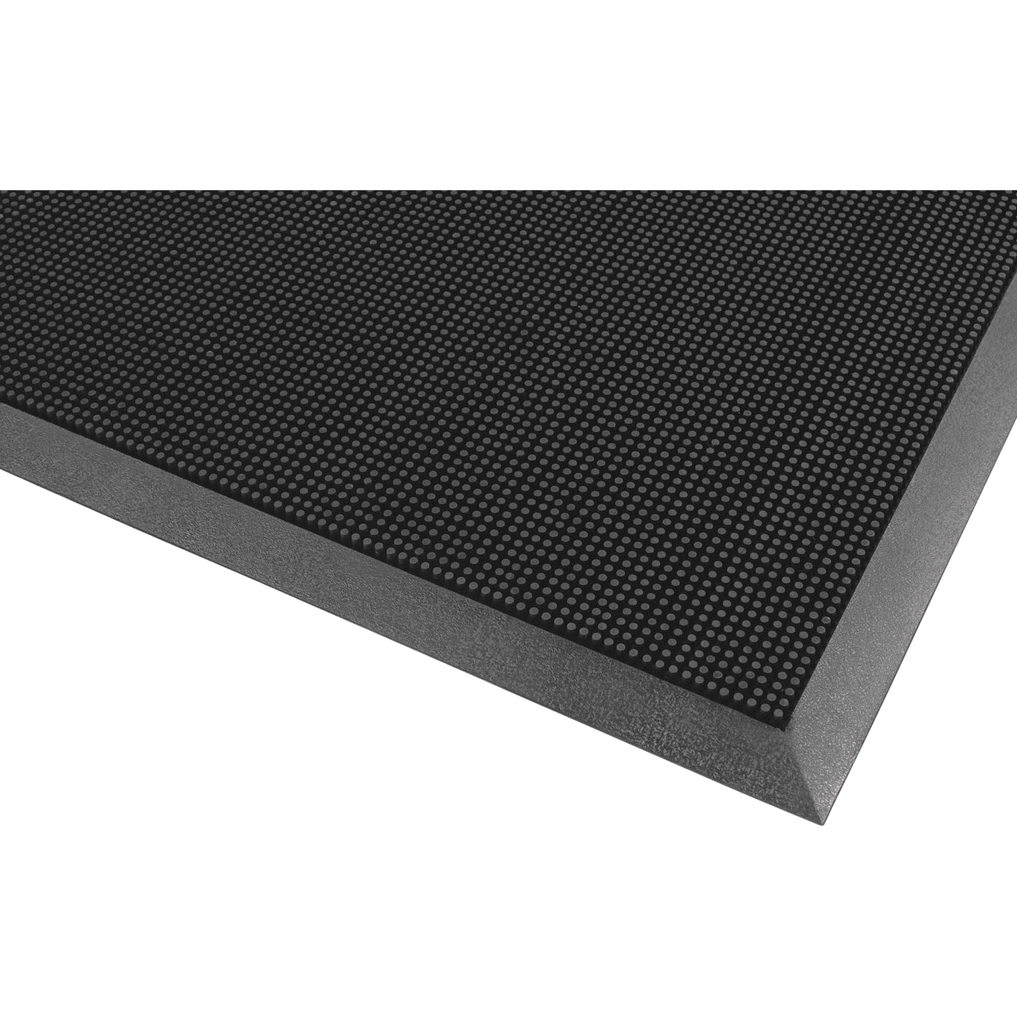 NoTrax Rubber Brush Floor Matting, 36in. x 72in., Black, Model# 345S3672BL