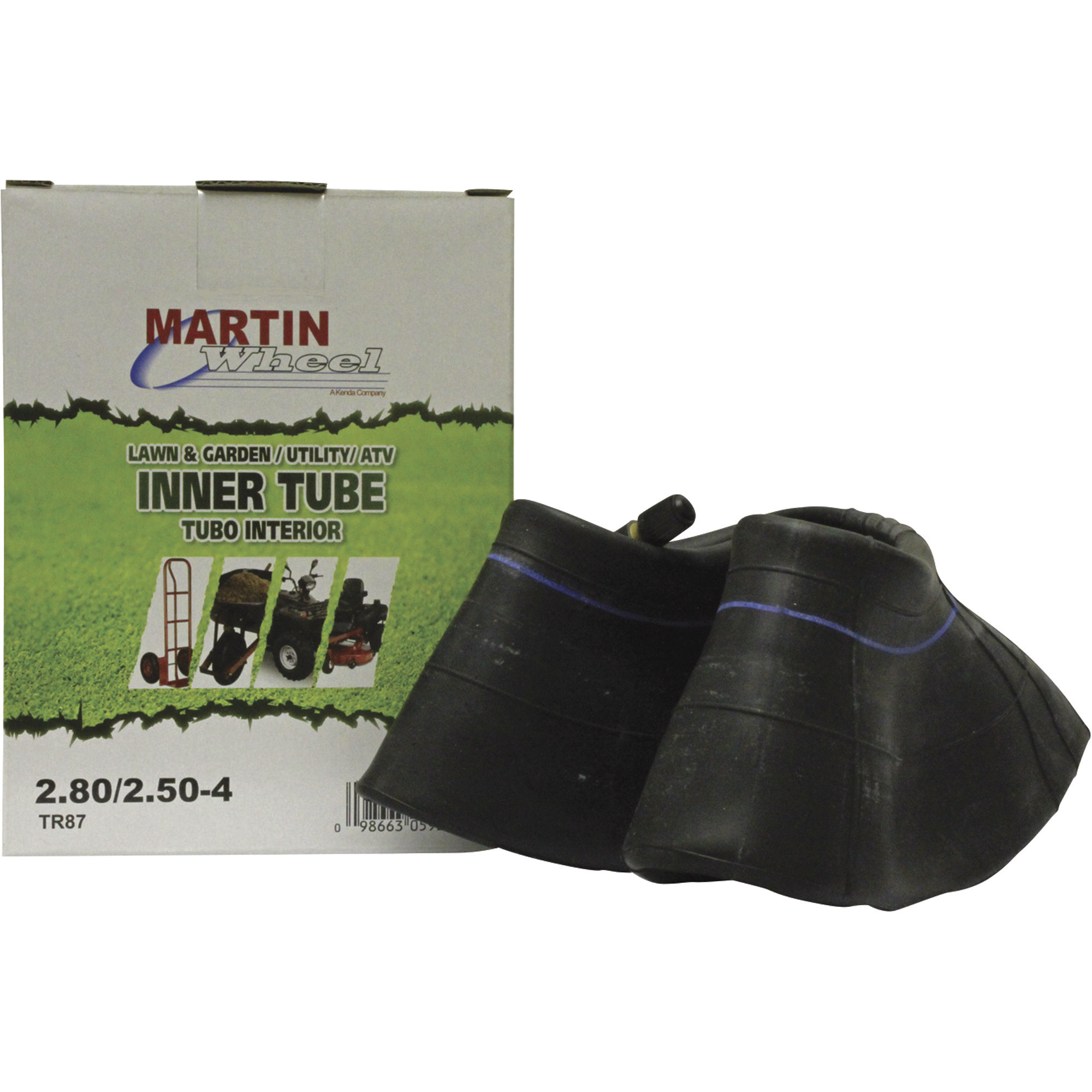 Martin Wheel Inner Tube with Bent Valve, 280/250-4in., Model# T254K