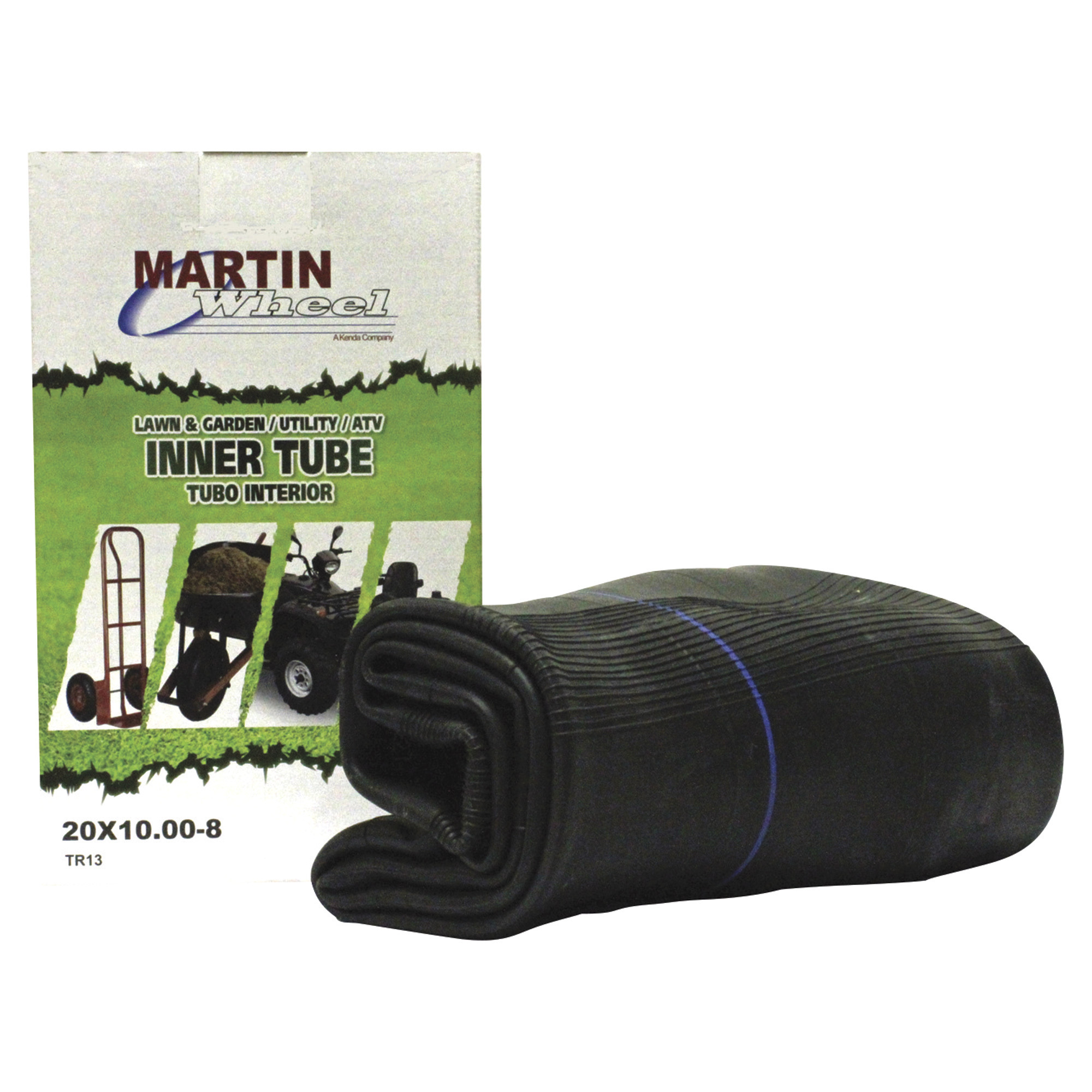 Martin Wheel Inner Tube with Straight Valve Stem, 20x1000-8in., Model# T1008K