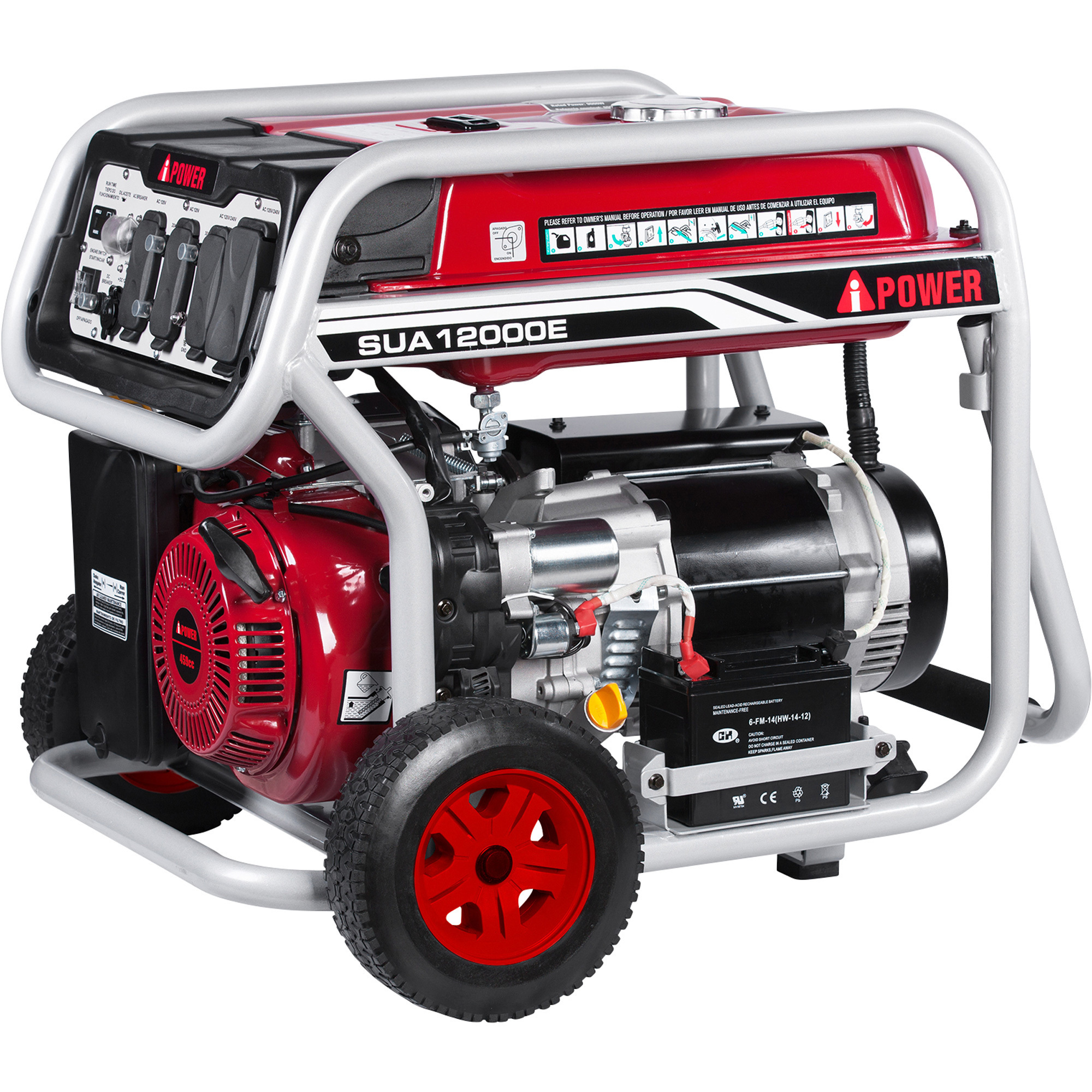 A-ipower Portable Generator — 12,000 Surge Watts, 9000 Rated Watts 