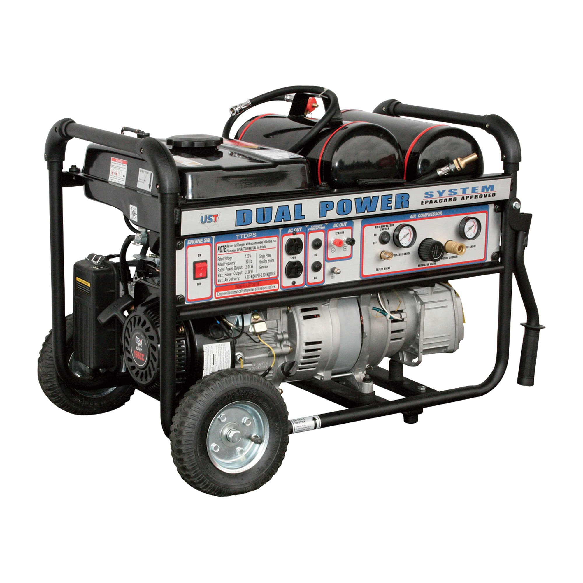 UST Generator with Air Compressor — 2300 Surge Watts, 2000 Rated Watts