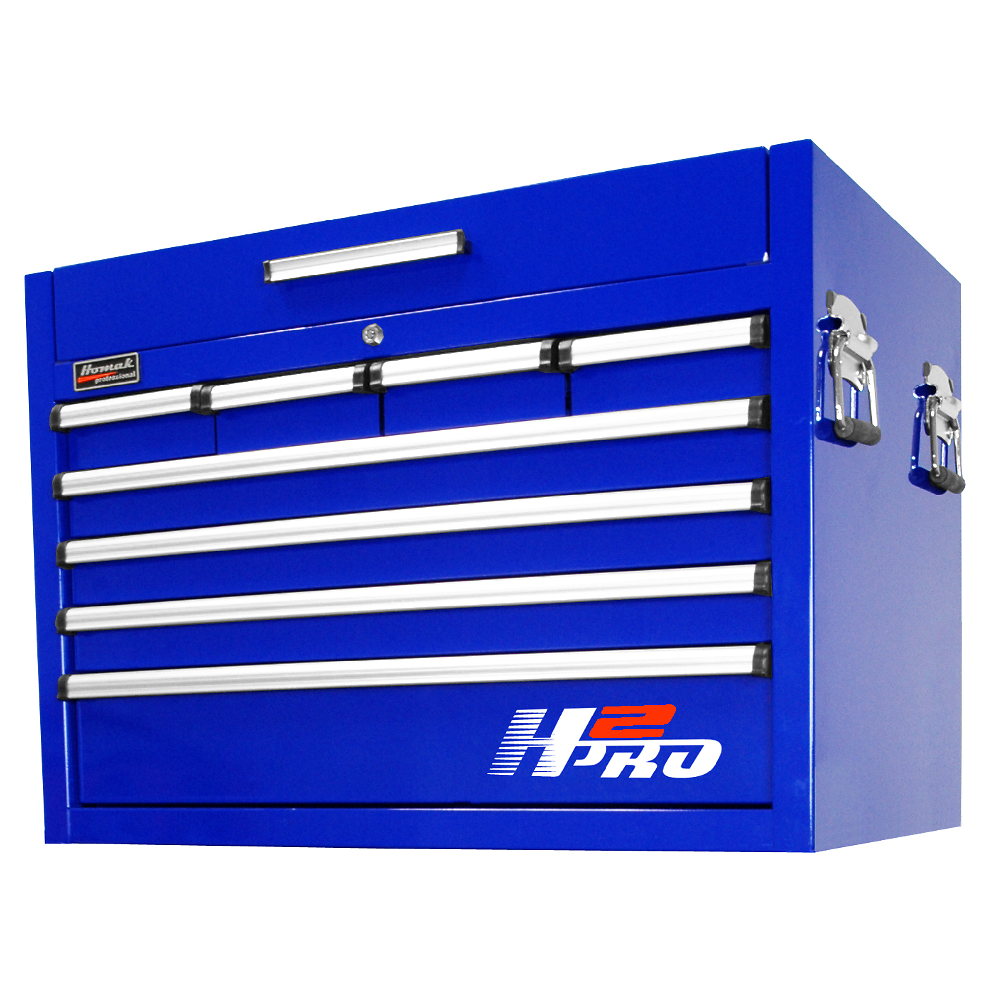 Homak H2PRO 36in. 8-Drawer Top Tool Chest, Blue, 35 1/4in.W x 21 3
