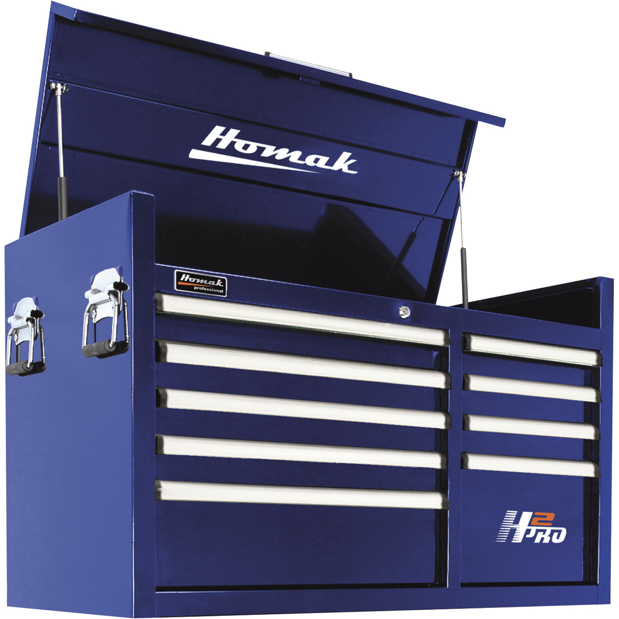 Homak H2PRO 41in. 9-Drawer Top Tool Chest, 41 1/8in.W x 21 3/4in.D x 24 1/2in.H