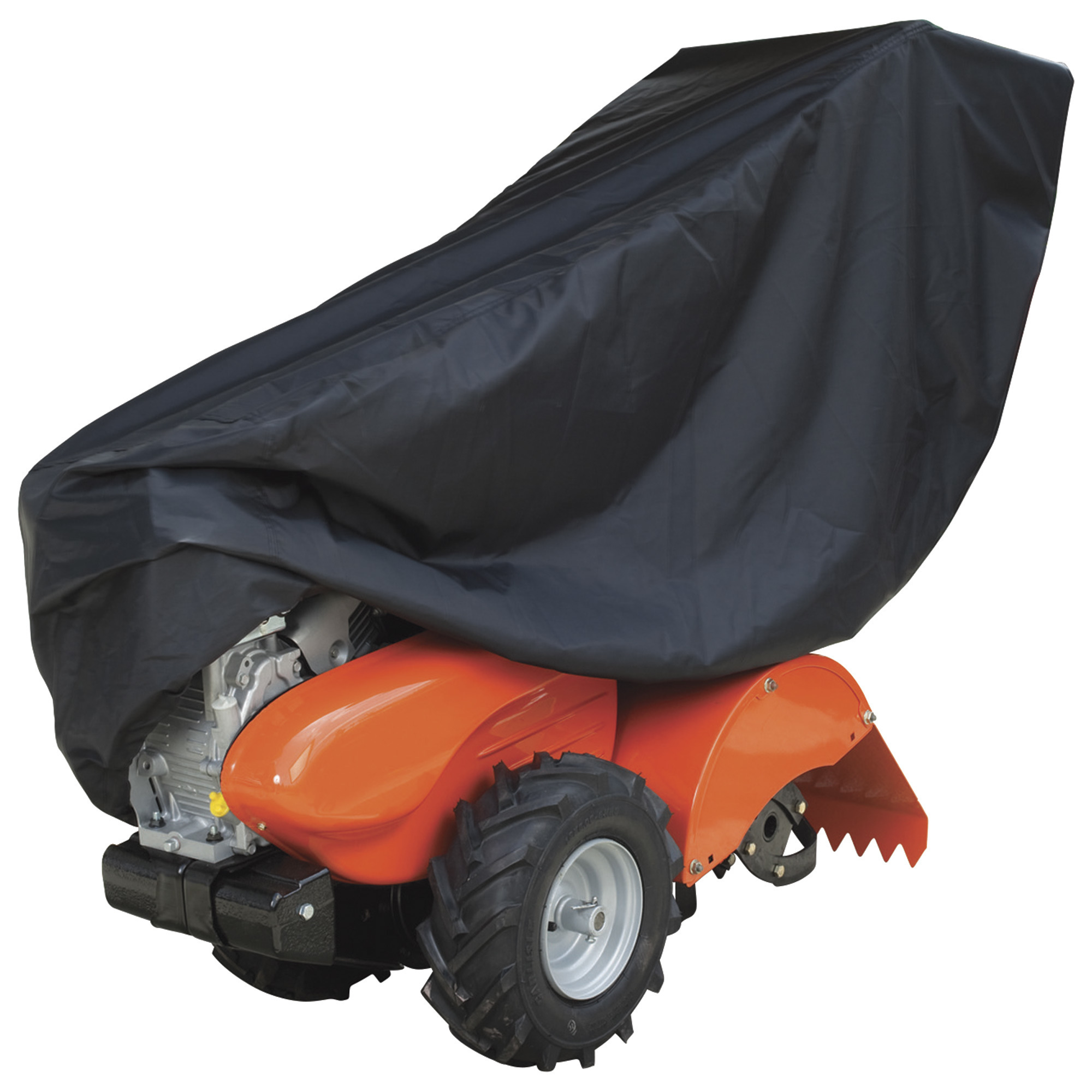 Classic Accessories Rototiller Cover, Black, Fits Most Rototillers up to 46in.L x 22in.W; 41in.H (Back), 17in.H (Front), Model# 52-040-010401-00