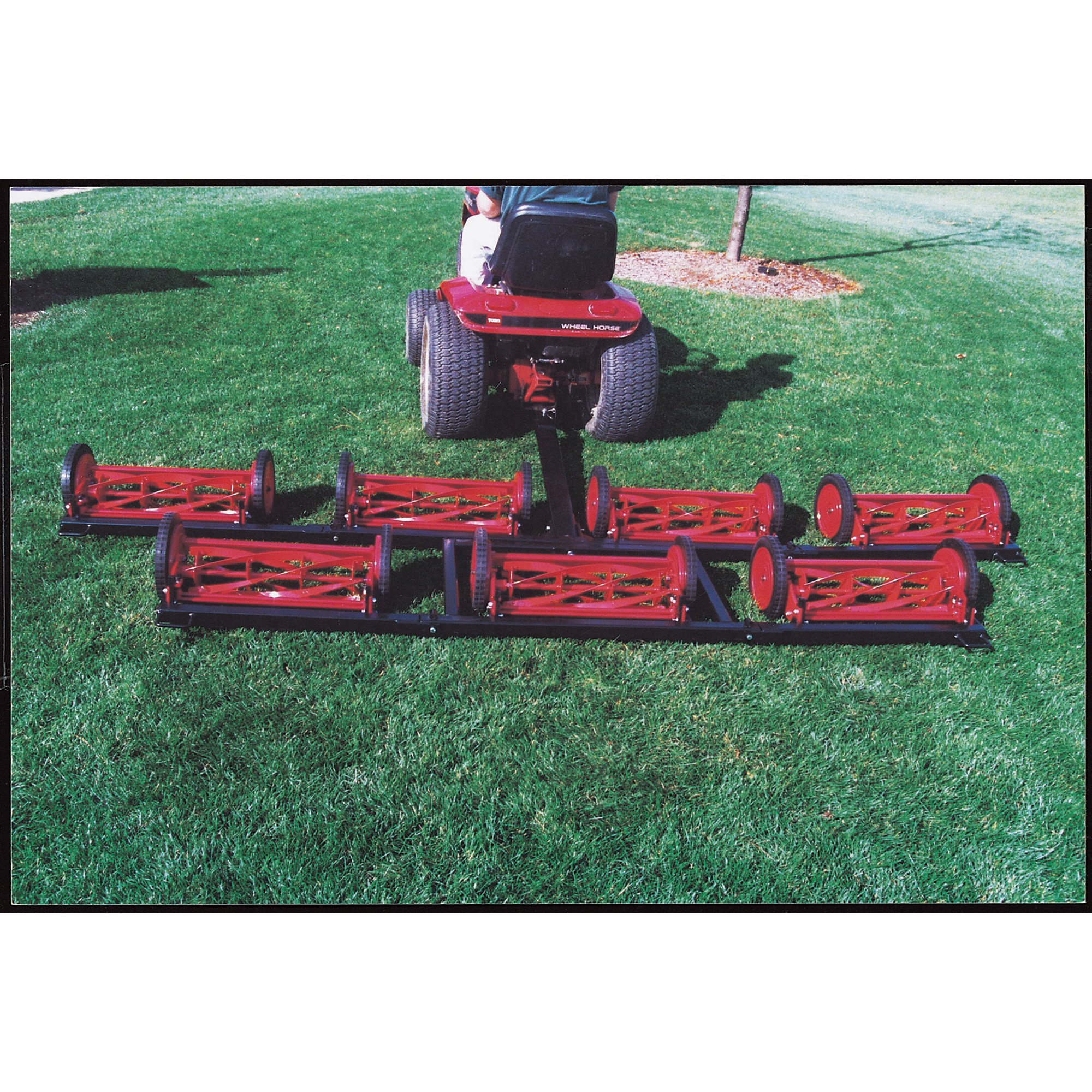 Pro Mow 7 Gang Reel Finish Cut Lawn Mower — 9ft. 8in. Cutting