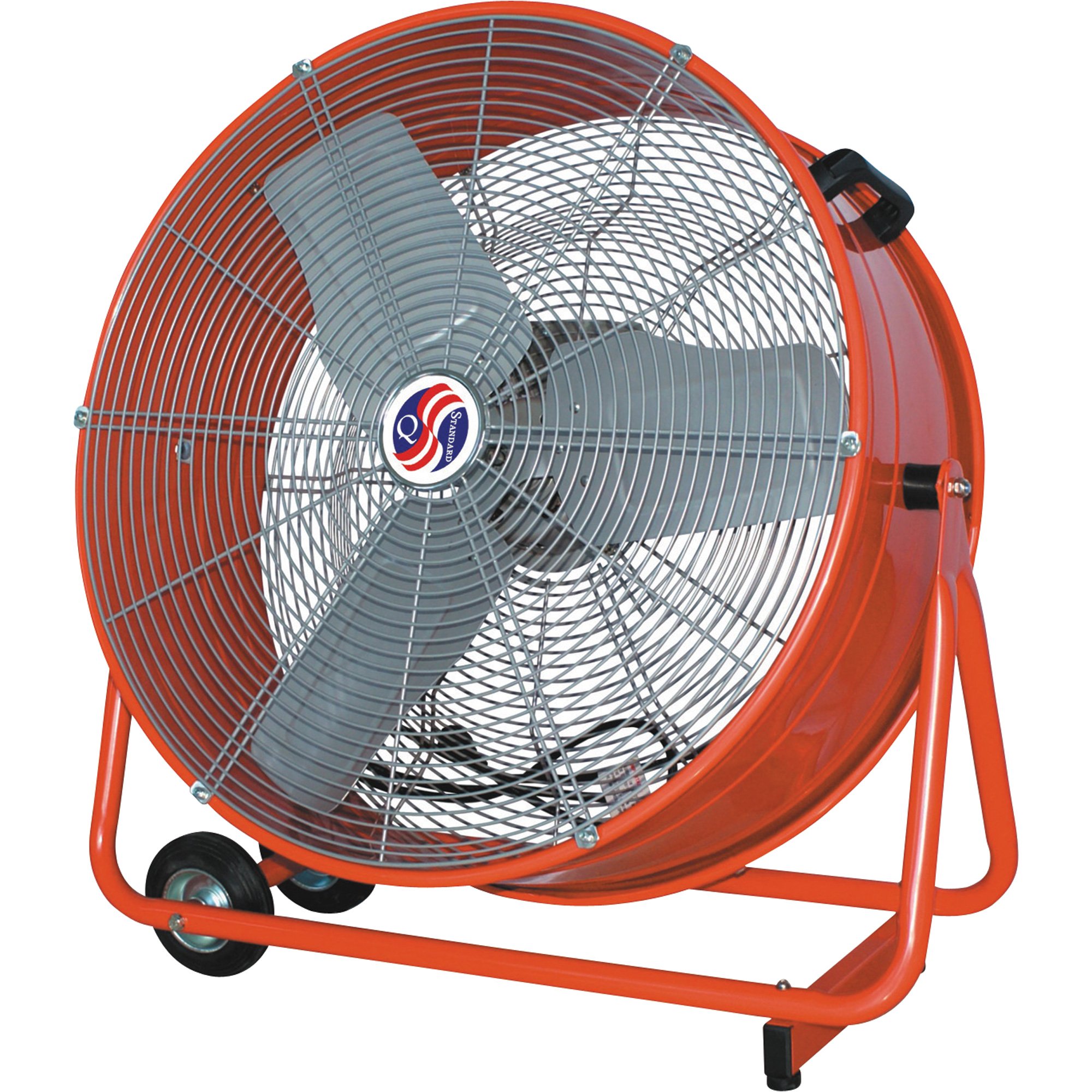 Q Standard Commercial Cooler Drum Fan — 24in., 7700 CFM, 1/5 HP