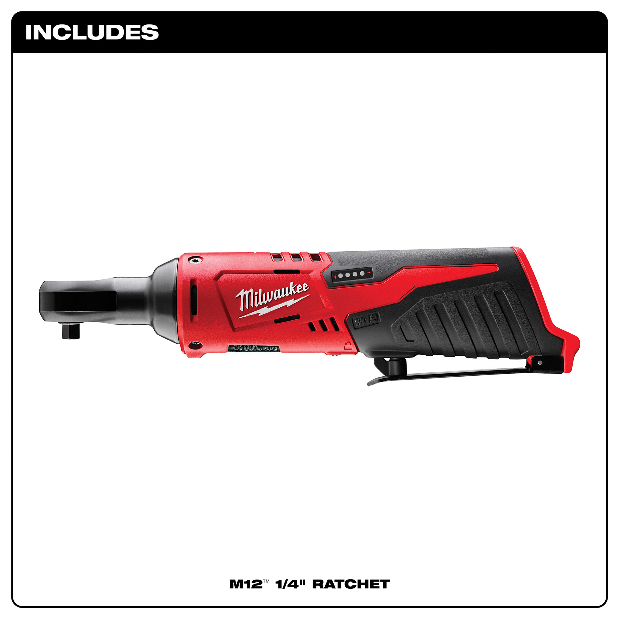 Milwaukee M12 12-Volt Lithium-Ion Cordless 1/4\ Ratchet, Tool-Only -  2456-20