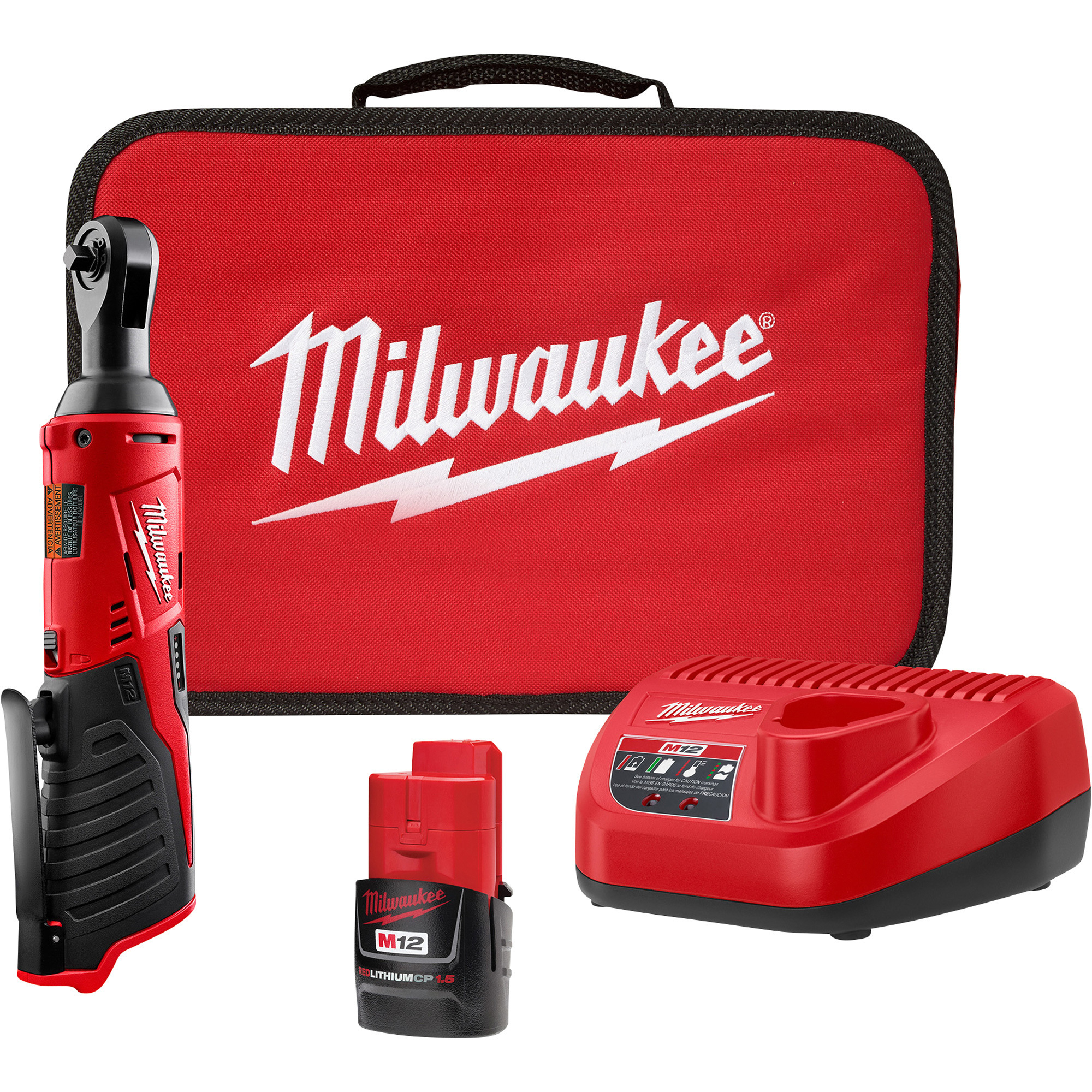 Milwaukee M12 Cordless Electric 3/8in. Ratchet Kit — With Battery, 12 Volt,  Model# 2457-21 Northern Tool