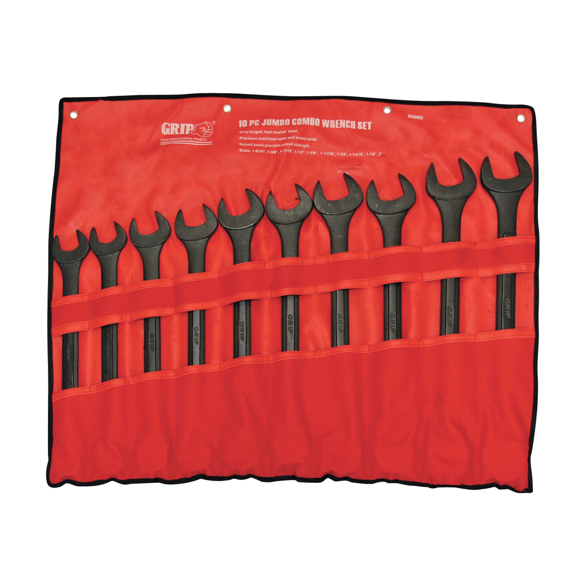 GripOn Tools JUMBO Wrenches — SAE, 10Pc. Set, Model 89080 Northern