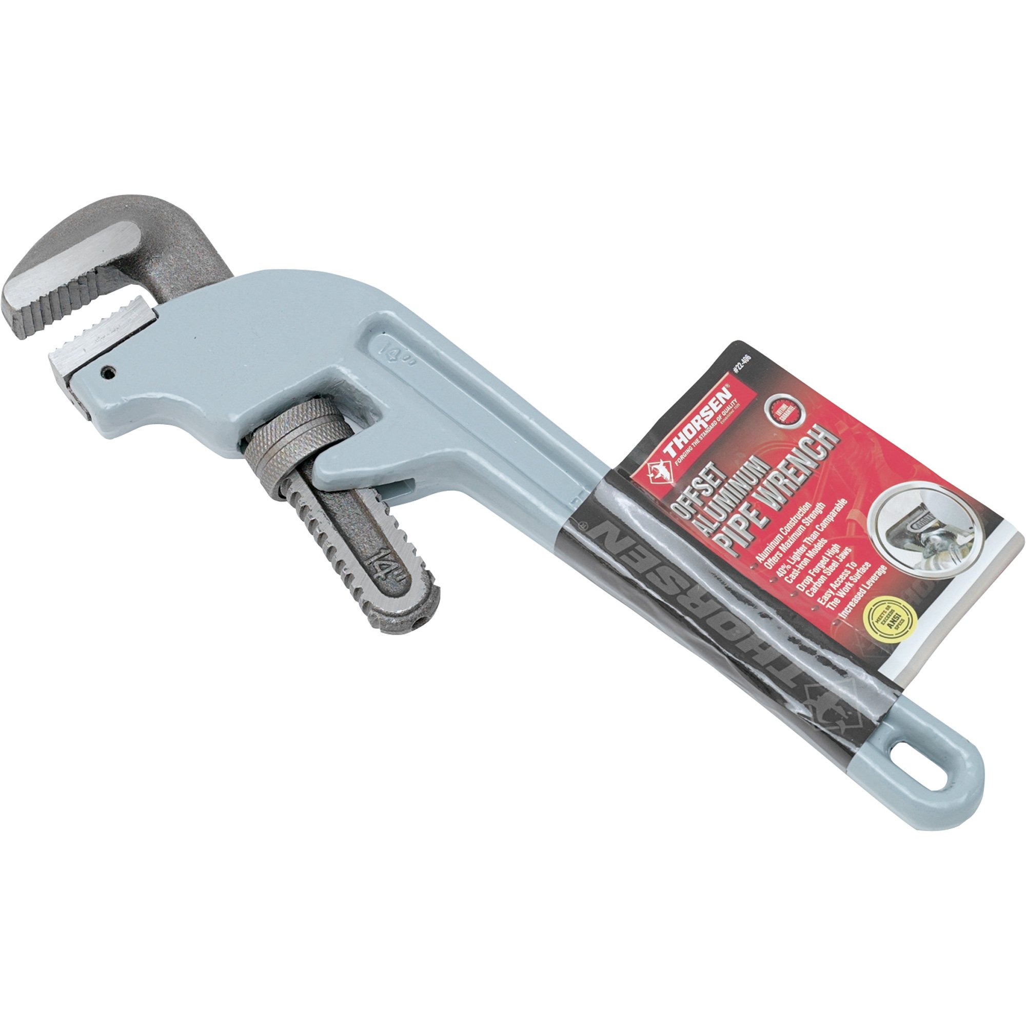 Thorsen 15° Offset Aluminum Pipe Wrench, Model#
