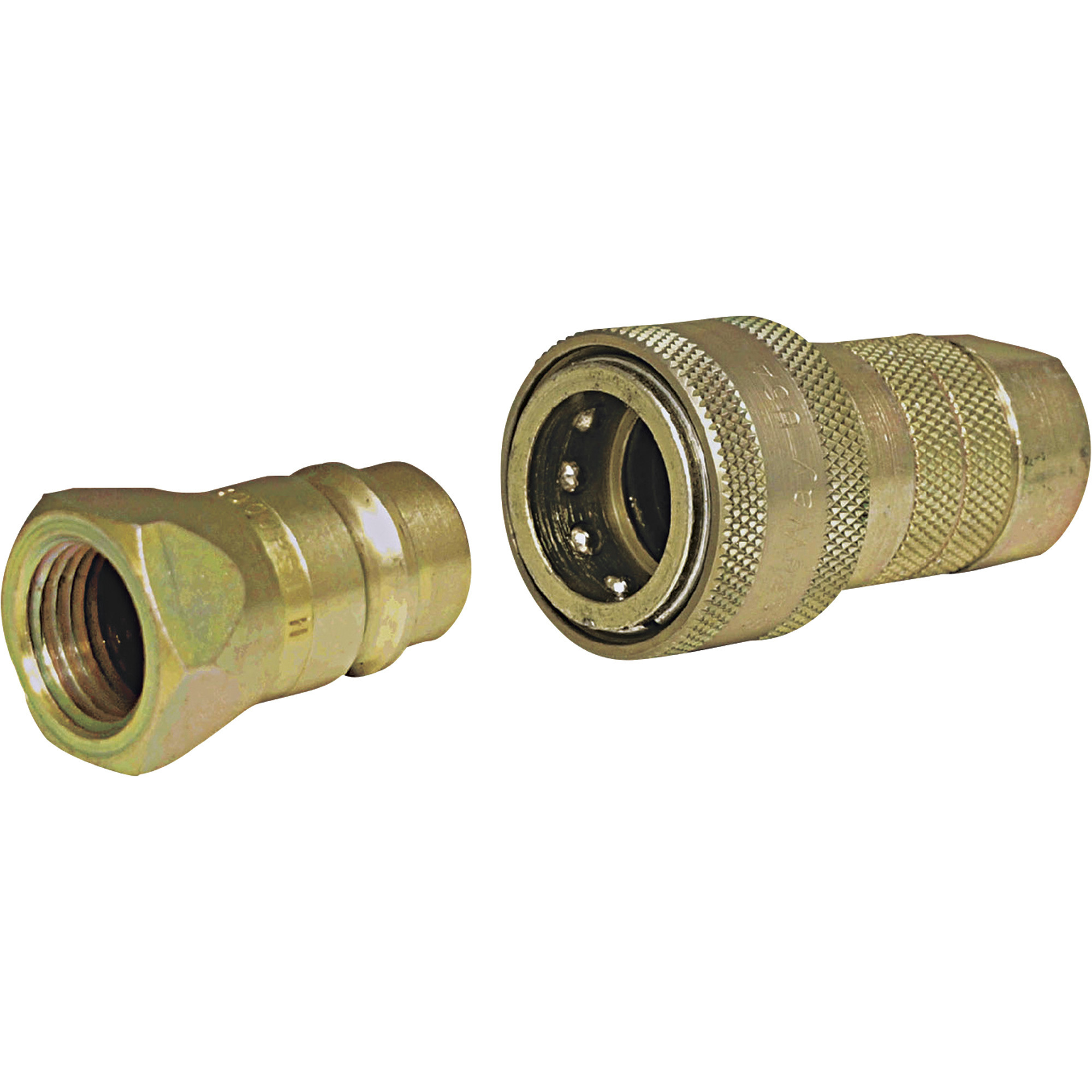 Apache 1/4in. Female Pipe Thread Hydraulic Quick Disconnect Set, 3,000 PSI