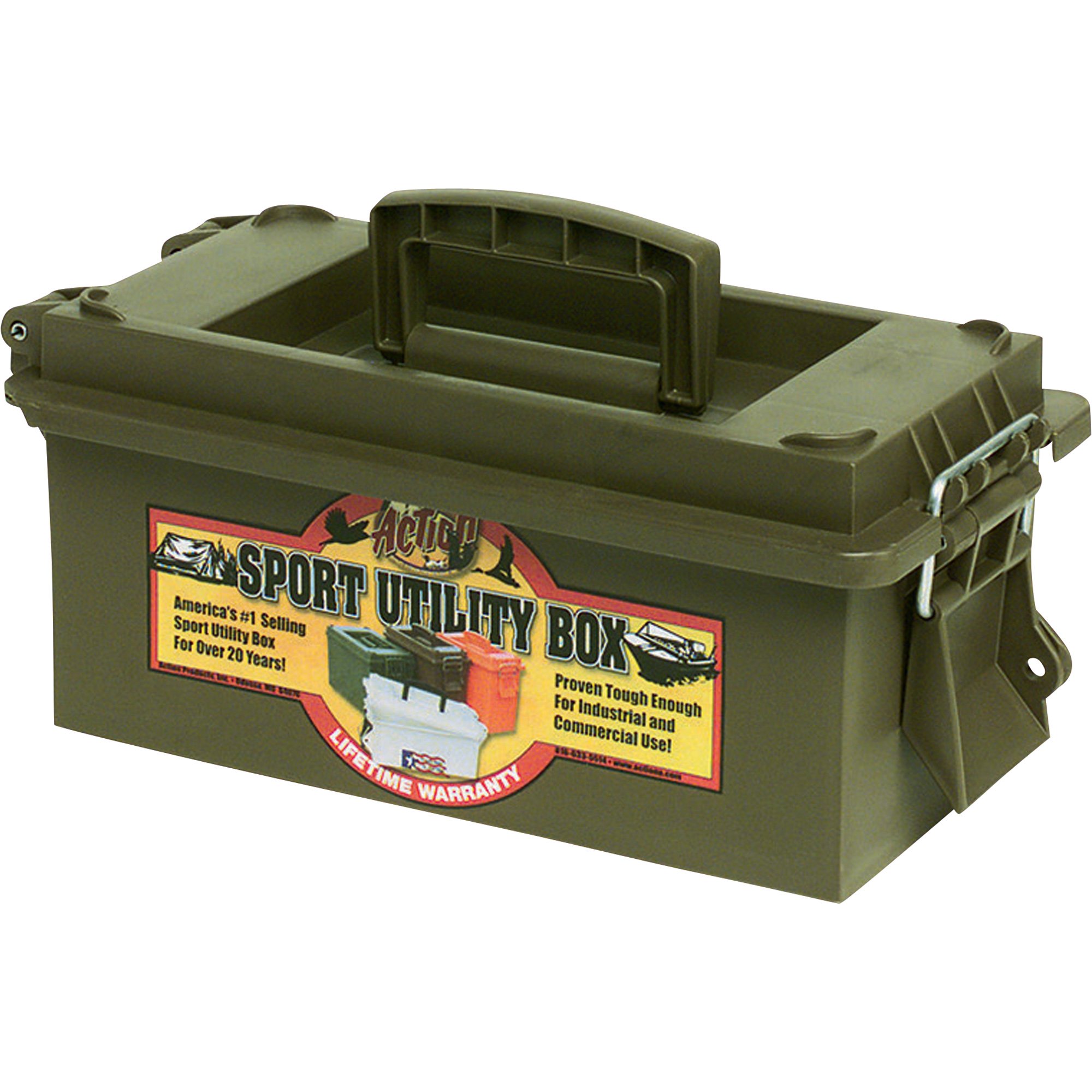 Sport Utility Dry Box - 6 1/2in.L x 15in.W x 8in.D, Without Tray, Green, Model# 560113