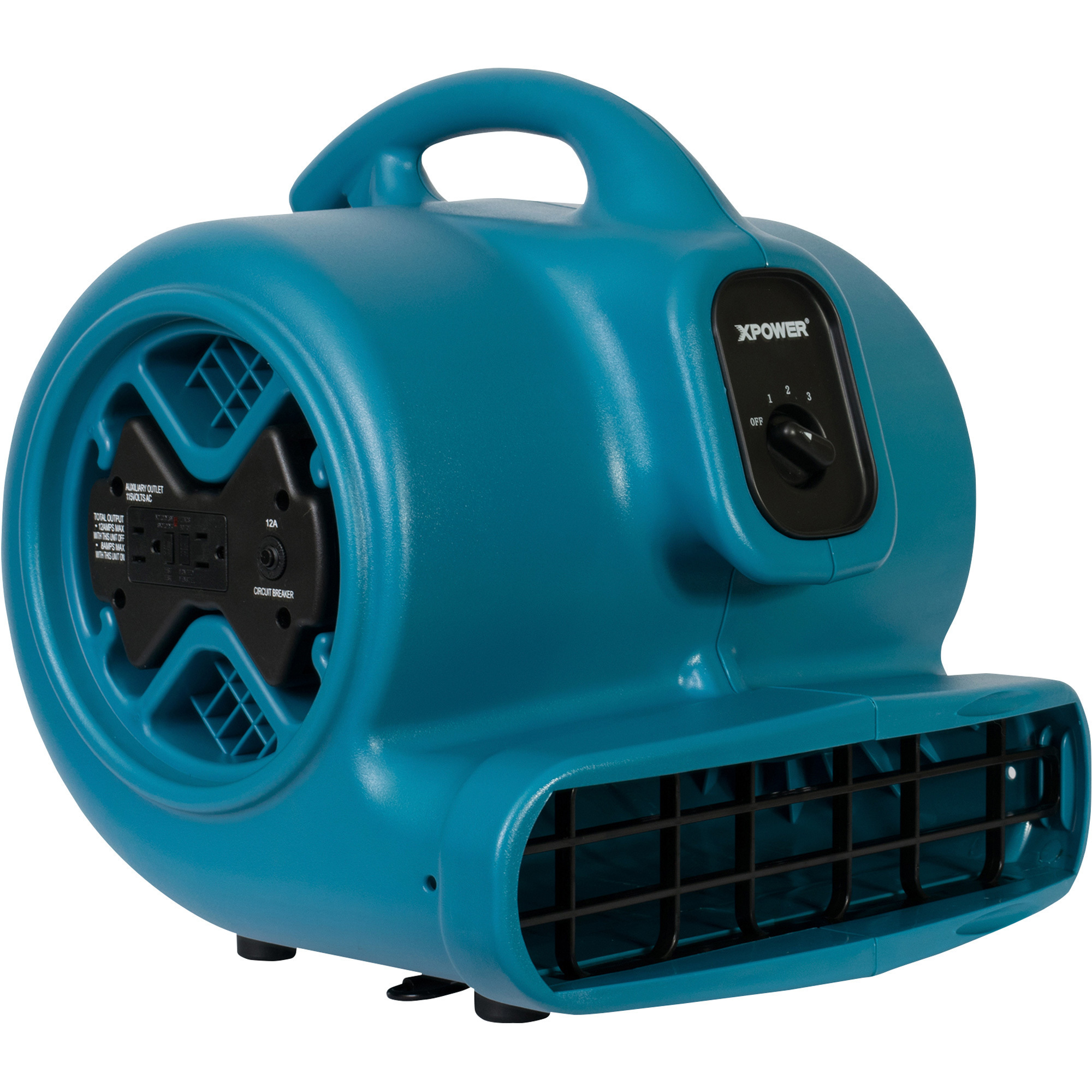 XPower Air Mover, GFCI Outlet Daisy Chain Capability, 1/3 HP, 2,400 CFM, Model# X-600A