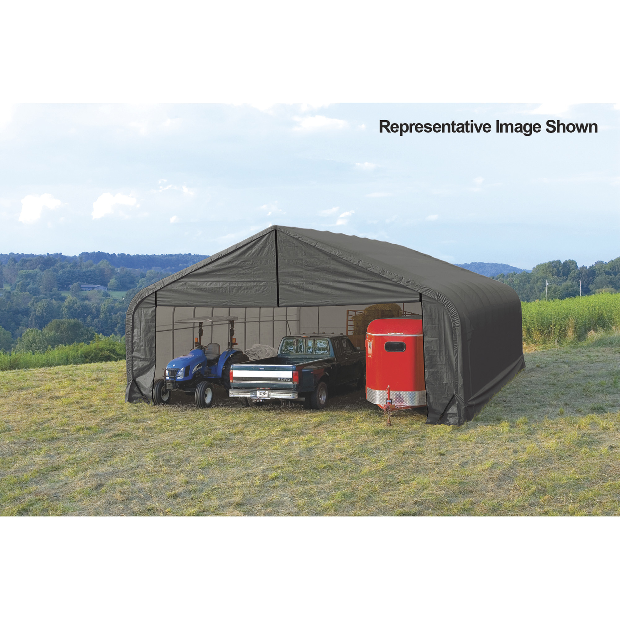 ShelterLogic Peak Style 30ft.W Garage/Storage Shelter — 20ft.L x 30ft.W x 20ft.H