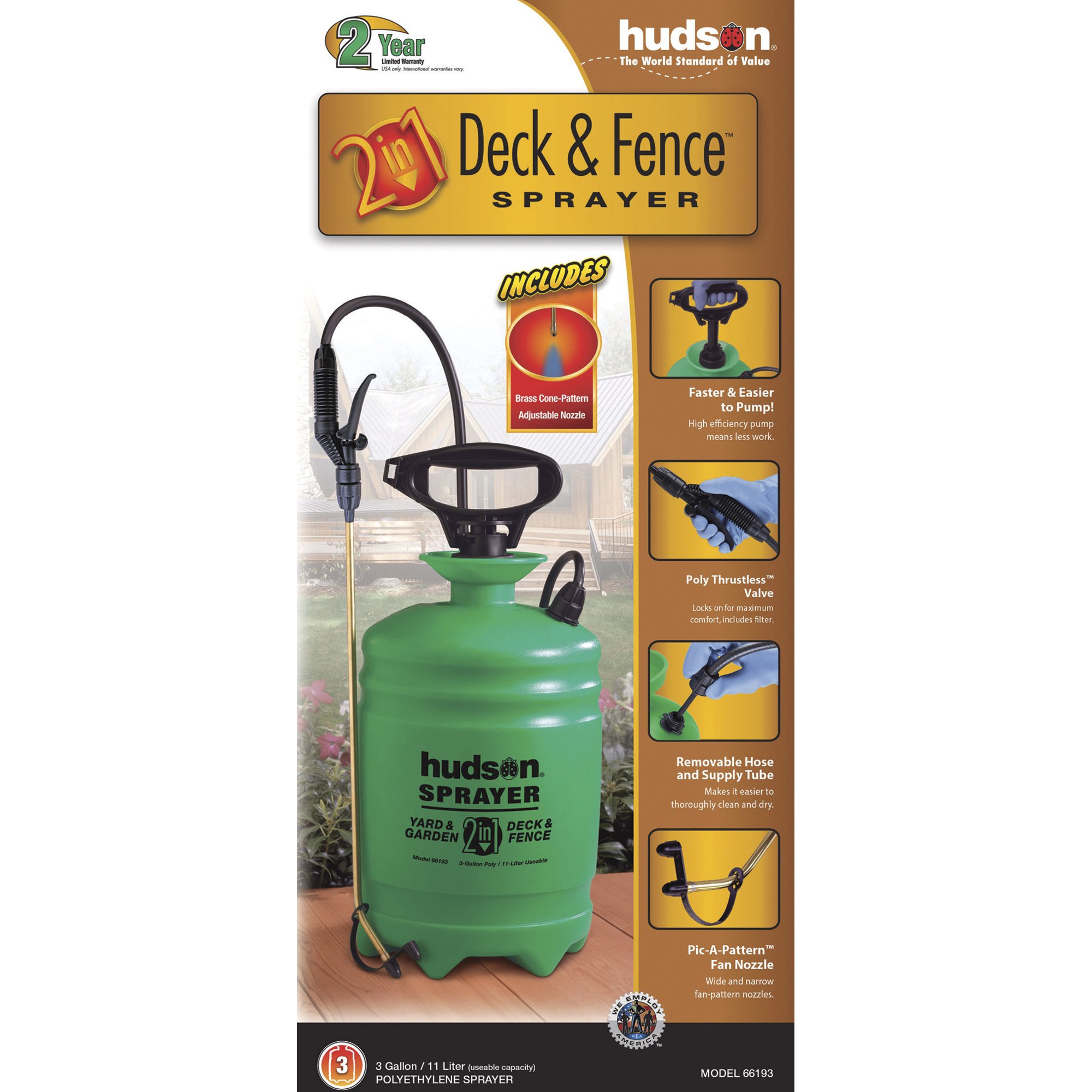 Hudson All New Green Bugwiser Portable Sprayer — 3Gallon Capacity, 40
