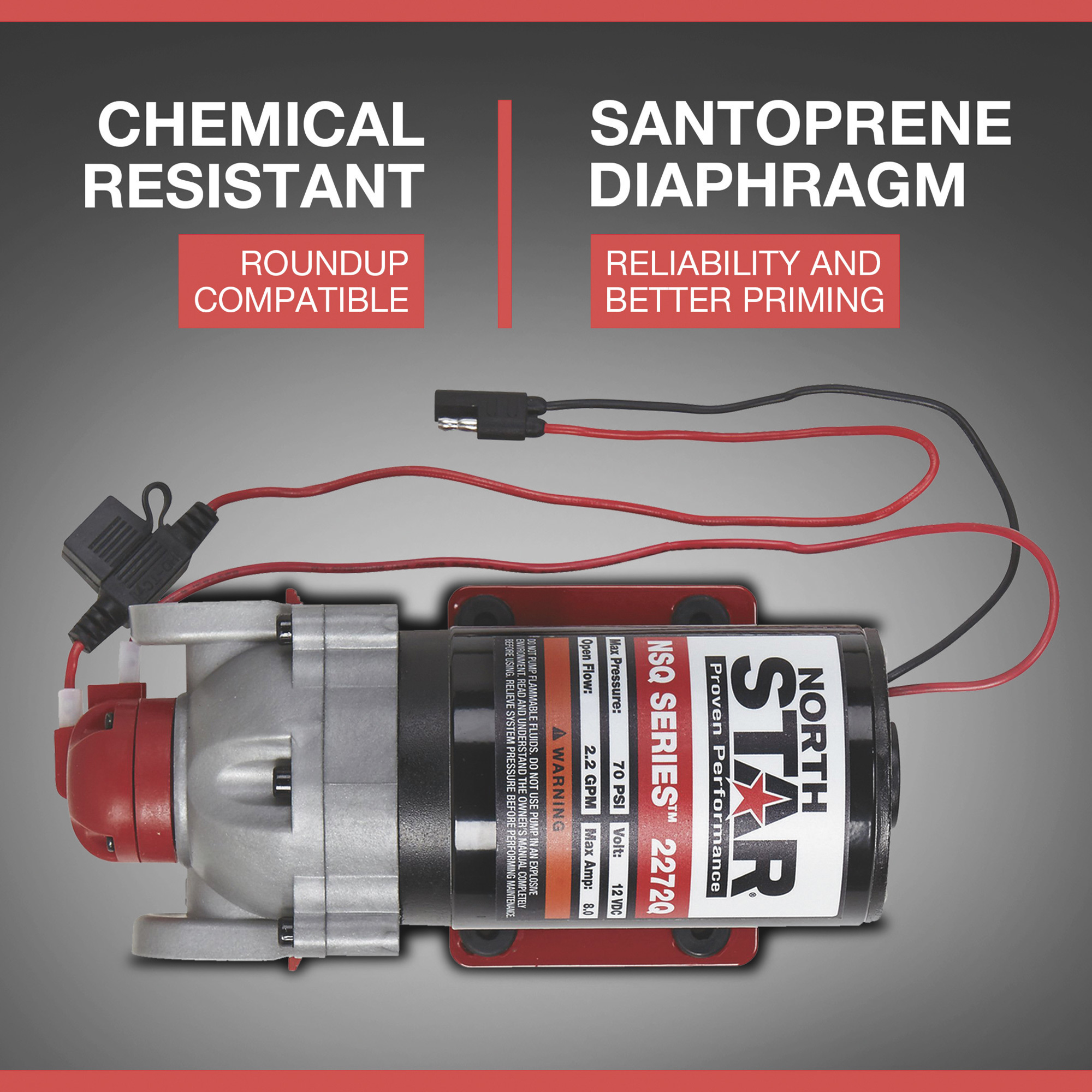 NorthStar NSQ Series 12V OnDemand Sprayer Diaphragm Pump with Quick