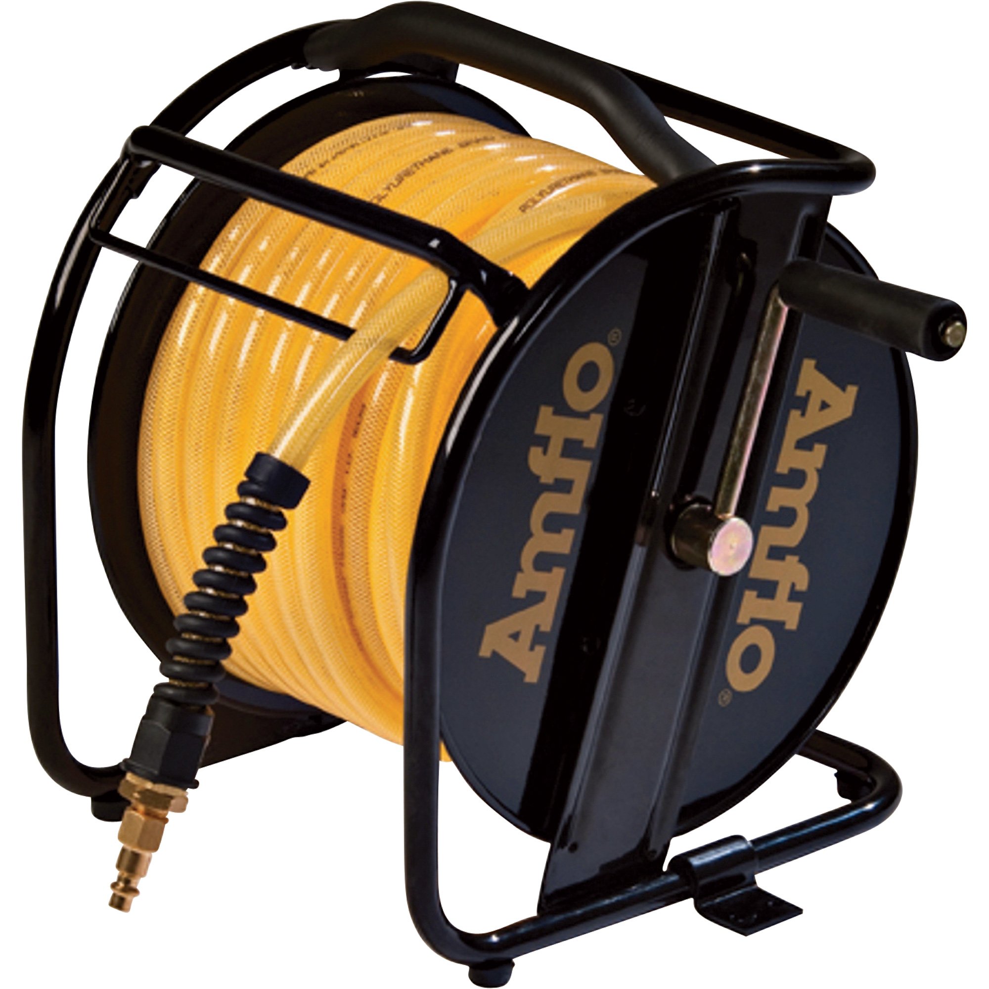 Amflo Dual Output Air Hose Reel — With 3/8in. x 75ft. Polyurethane Hose,  Max. 200 PSI, Model# 545HR-RET Northern Tool