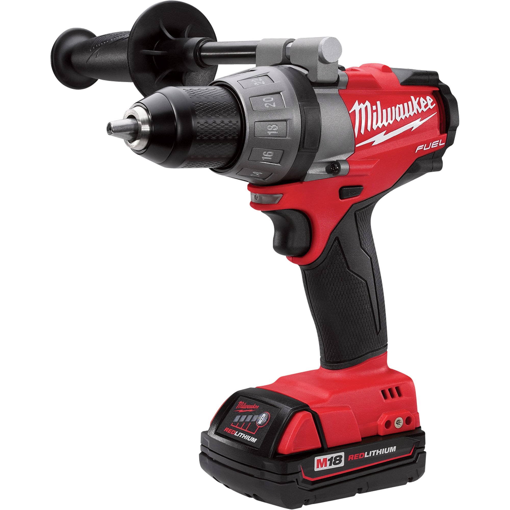 Milwaukee M18 Fuel Drill/Driver Kit — 1/2in. Chuck, M18 Compact RedLithium  Batteries, Model# 2603-22CT Northern Tool