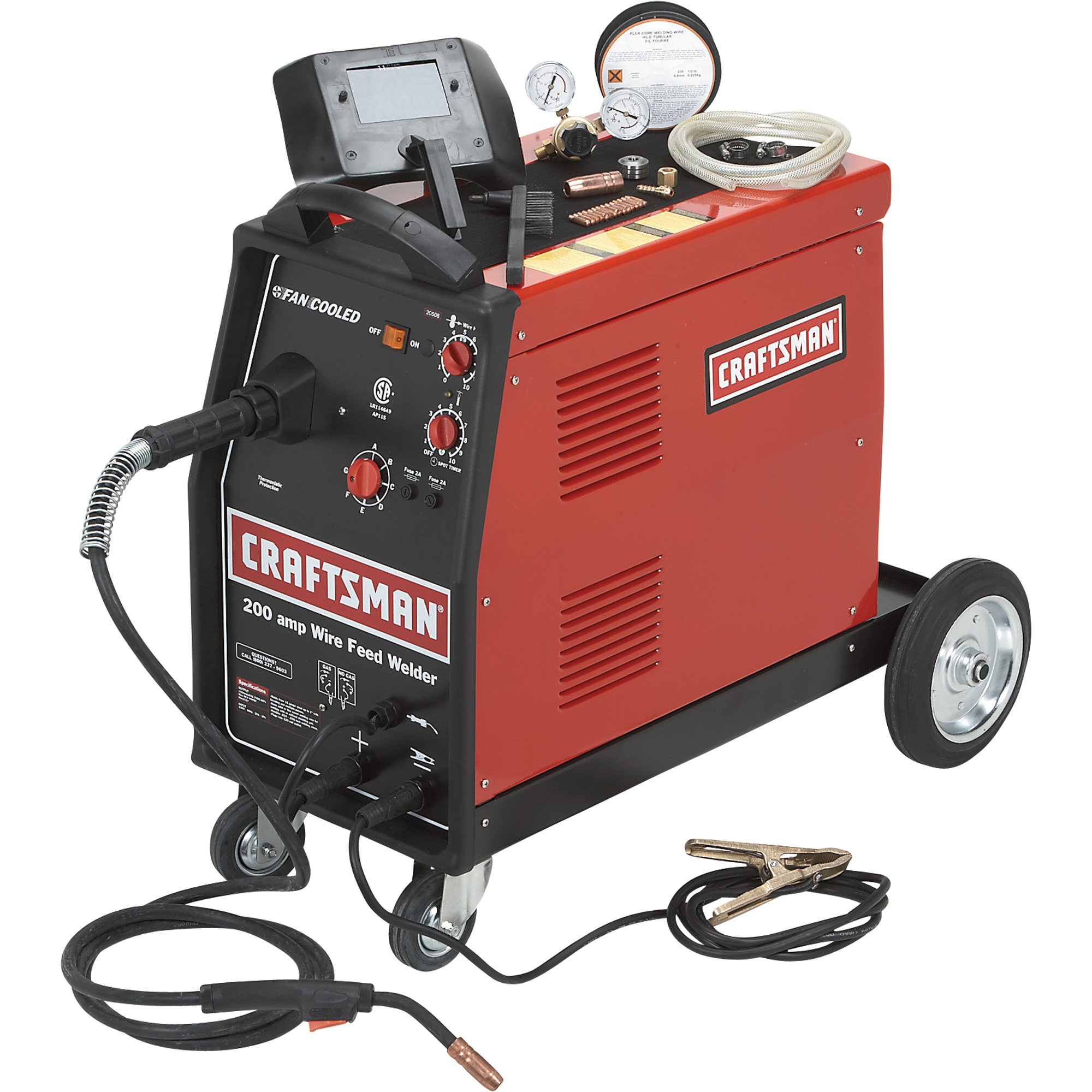 Craftsman WireFeed Fluxcore/MIG Welder — 200 Amp, 240 Volt, Model