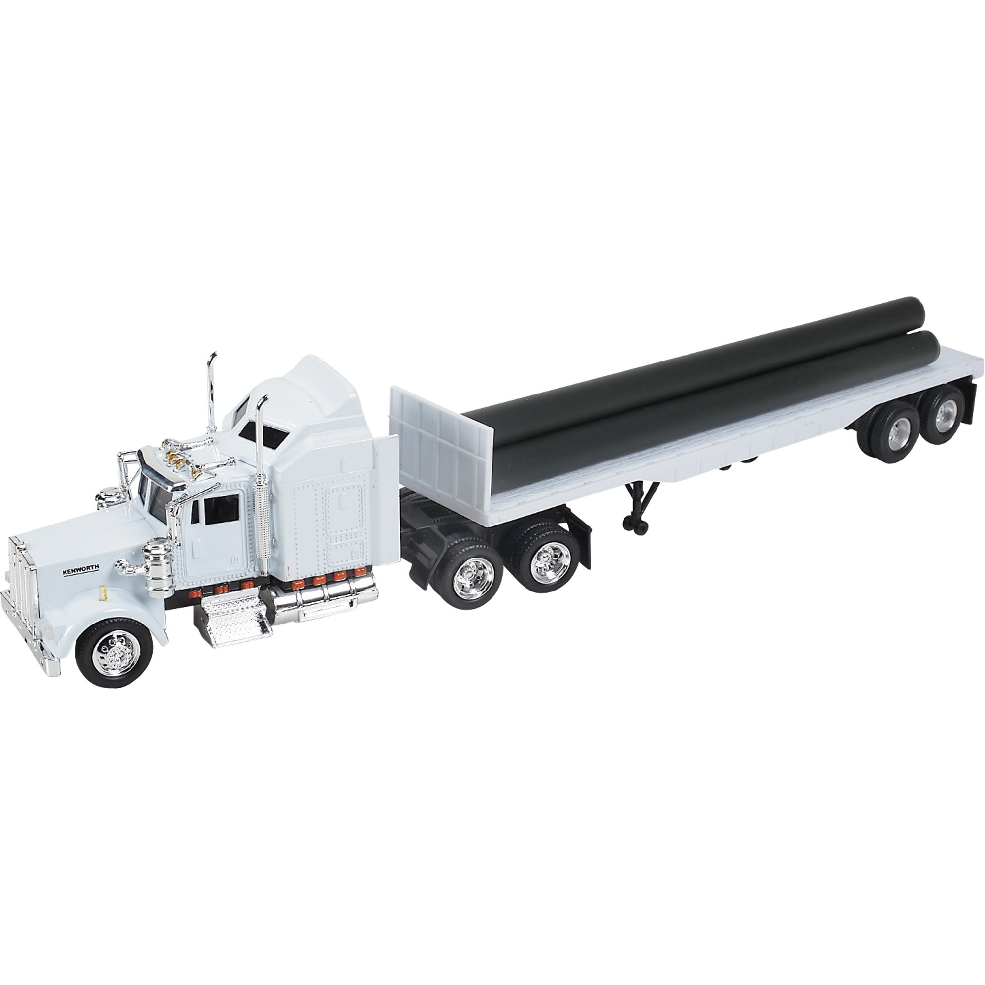 Kenworth W900 Flatbed Truck With Pipes