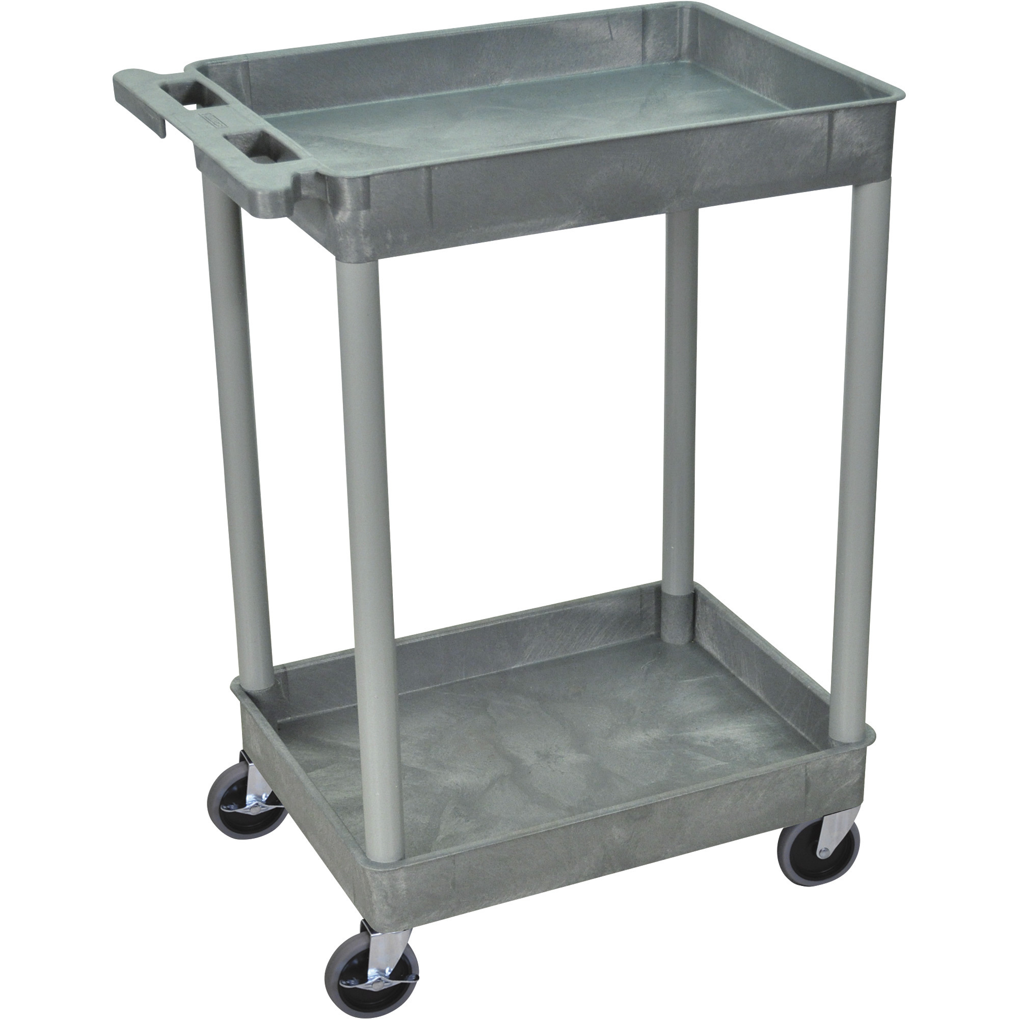 Luxor Tub Cart, 2-Shelf, Gray, 400-Lb. Capacity, Model# STC11-G