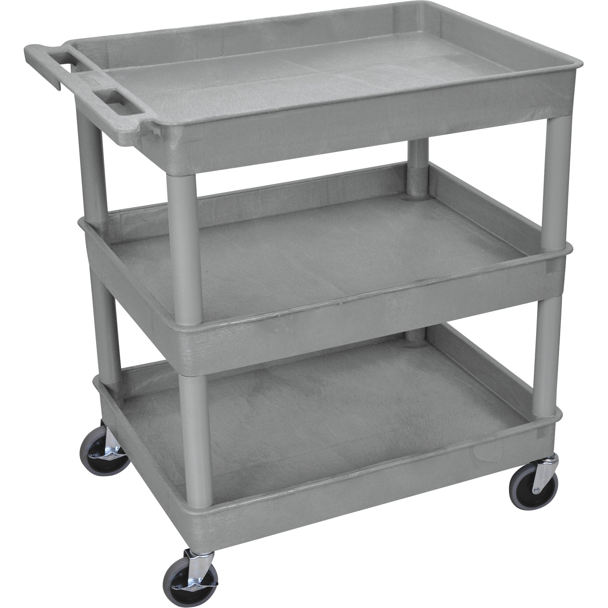 Luxor Tub Cart, 3-Shelf, Gray, 500-Lb. Capacity, Model# TC111-G