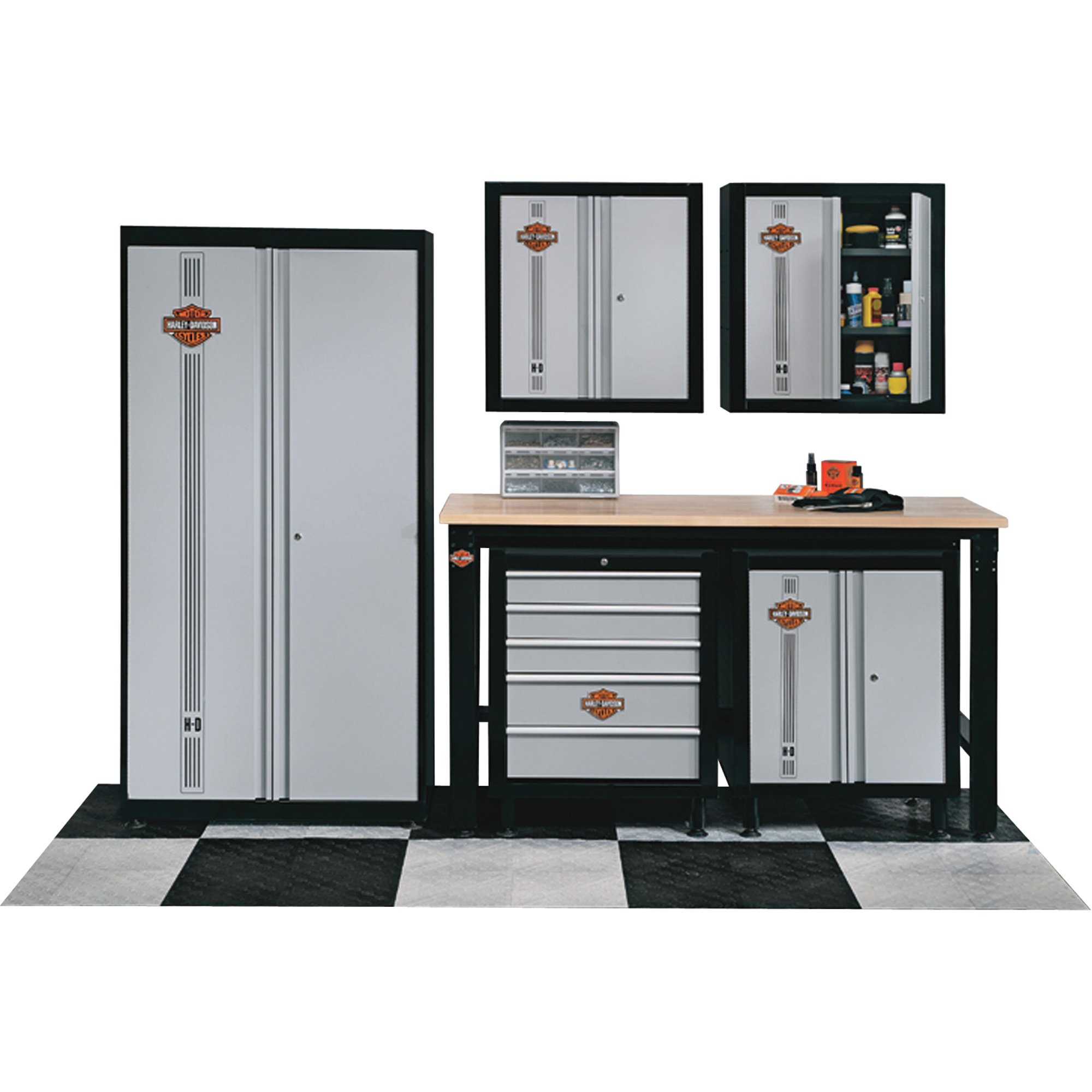 Harley-Davidson Complete Garage System — Model# HDGS-Set-DS | Northern Tool