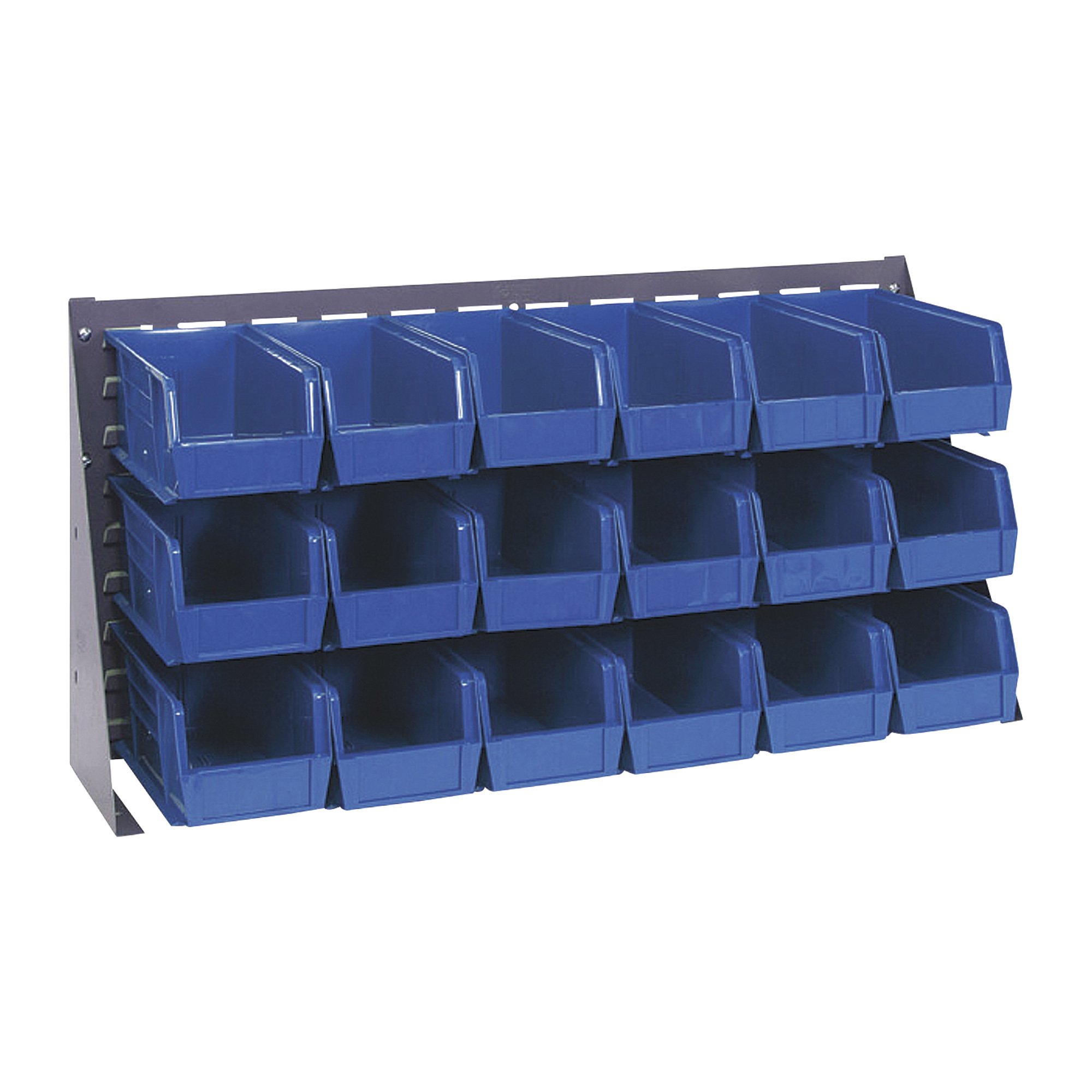 Quantum Storage Bench Rack with 18 Bins — 36in.L x 8in.W x 19in.H Rack Size