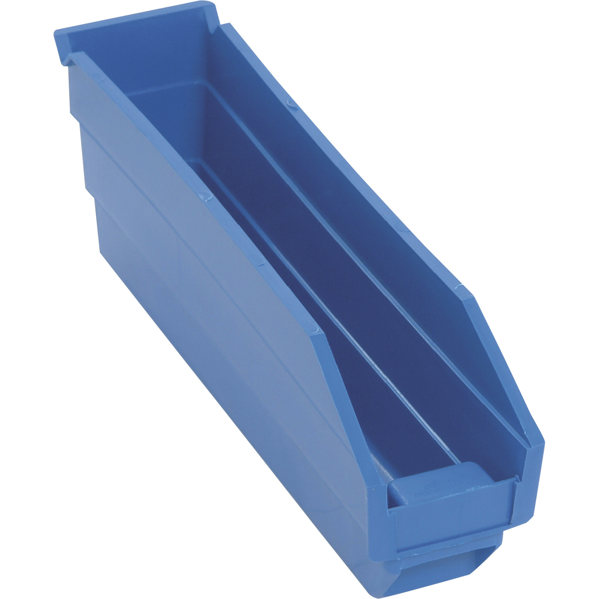 Shelf Bin Organizer - 36 x 18 x 39 with 11 x 18 x 4 Blue Bins H