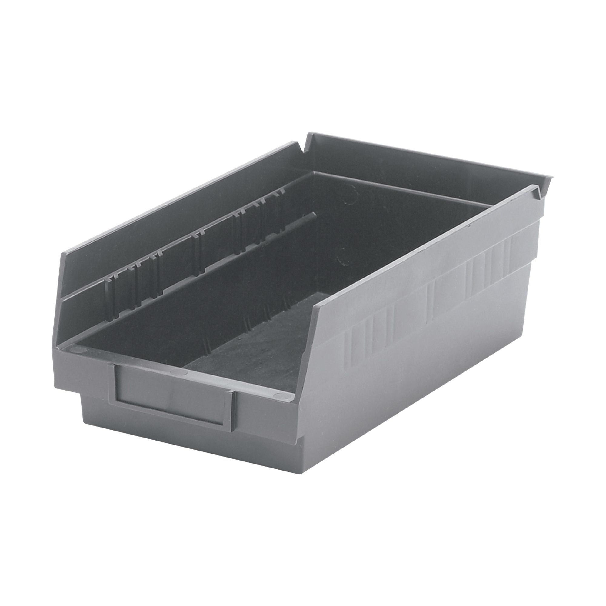 Quantum Storage Economy Shelf Bins, 11 5/8in. x 6 5/8in. x 4in. Size, Black, Carton of 30, Model# QSB102BKCS