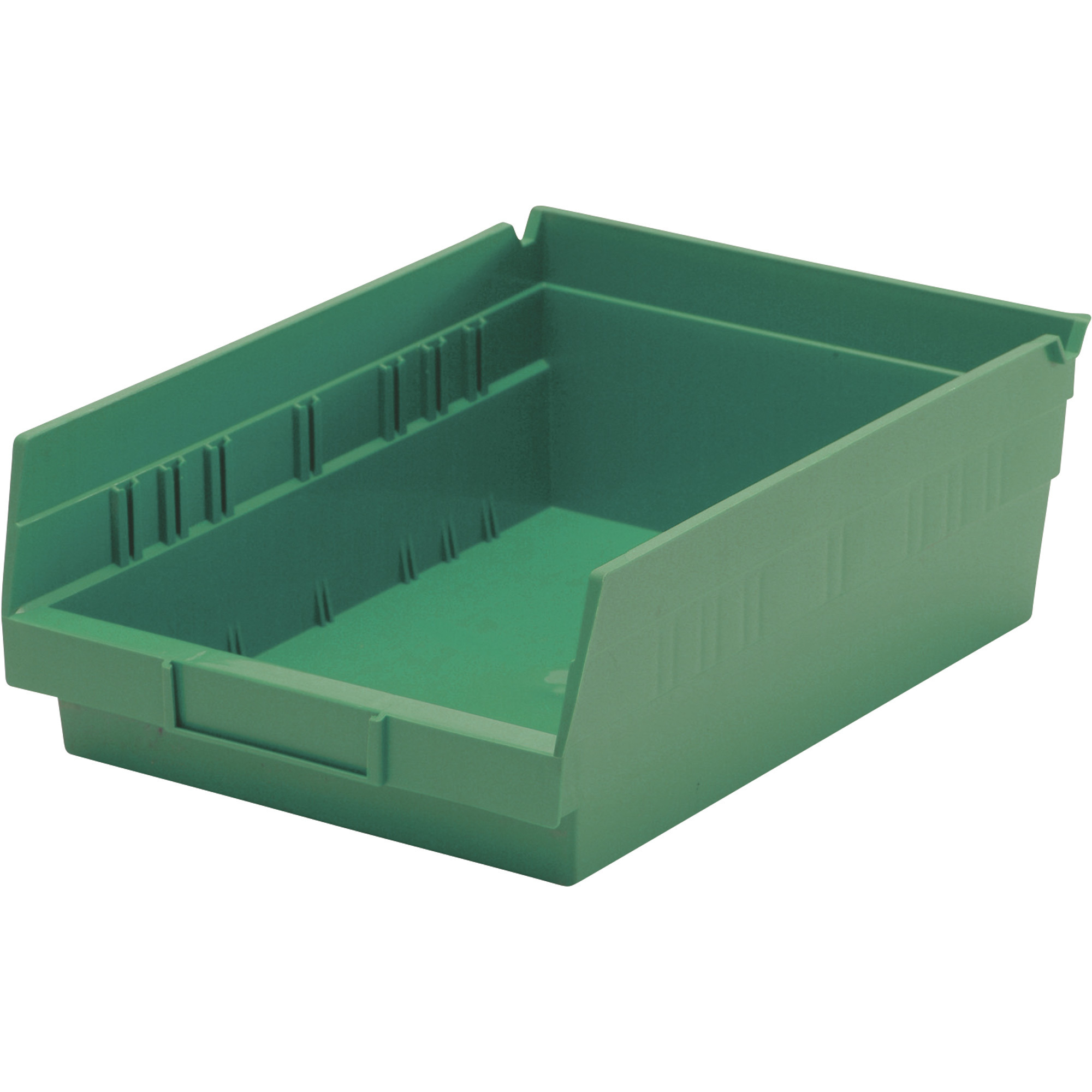 Quantum Storage Economy Shelf Bin, 11 5/8in. x 8 3/8in. x 4in. Size, Green, Carton of 20, Model# QSB107GNCS