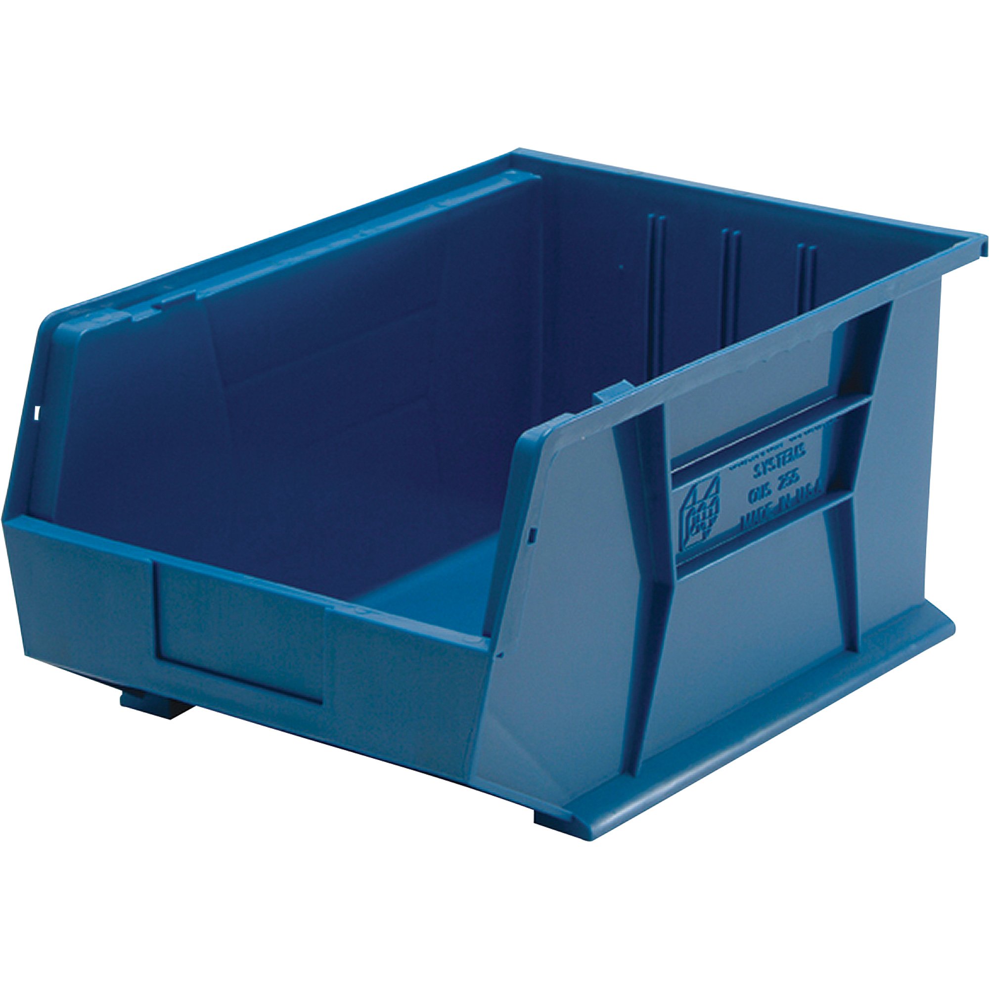 Quantum Storage Heavy Duty Stacking Bins — 16in. x 11in. x 8in. Size, Carton of 4