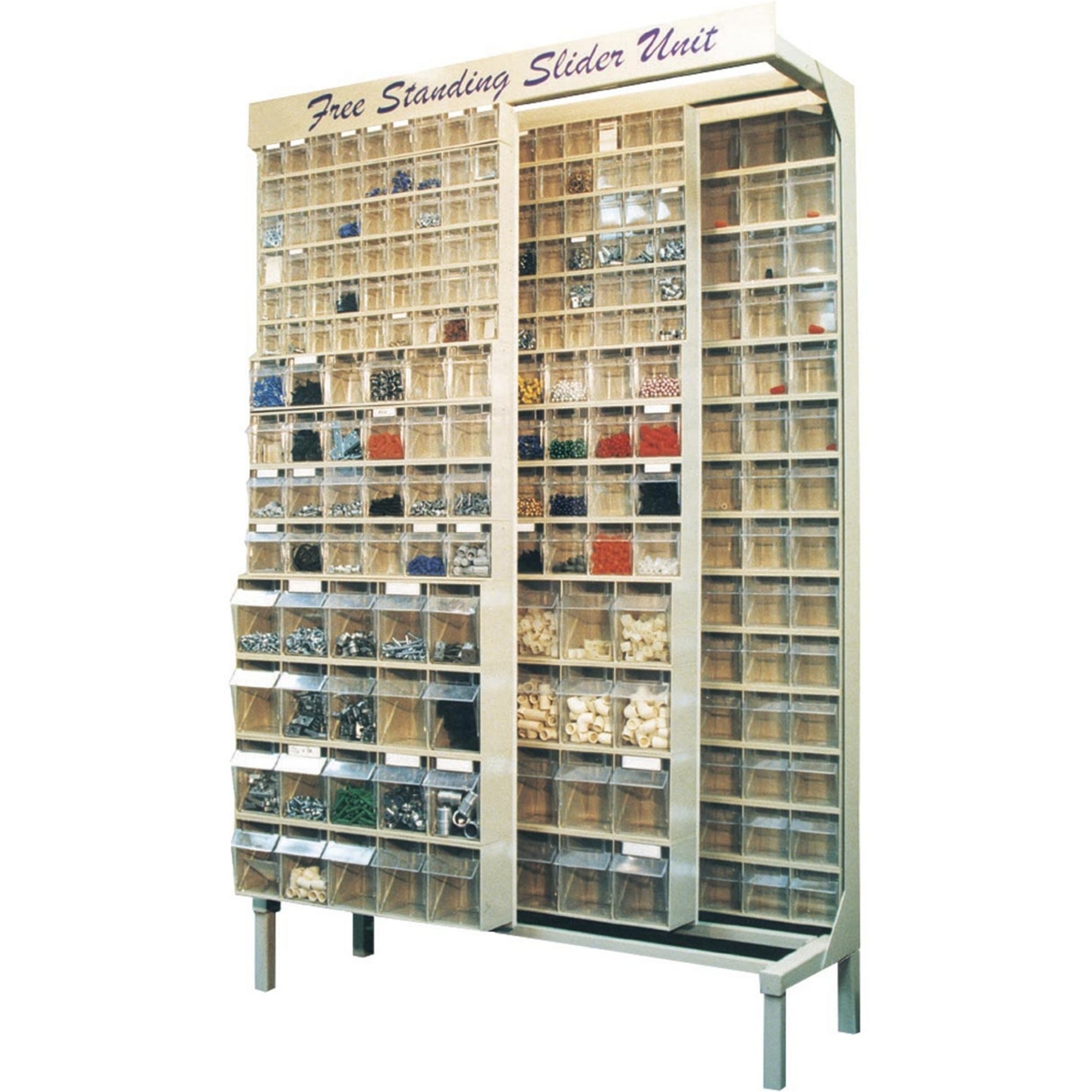 Quantum Storage Free Standing Slider System — 16in. x 48in. x 67in. Size