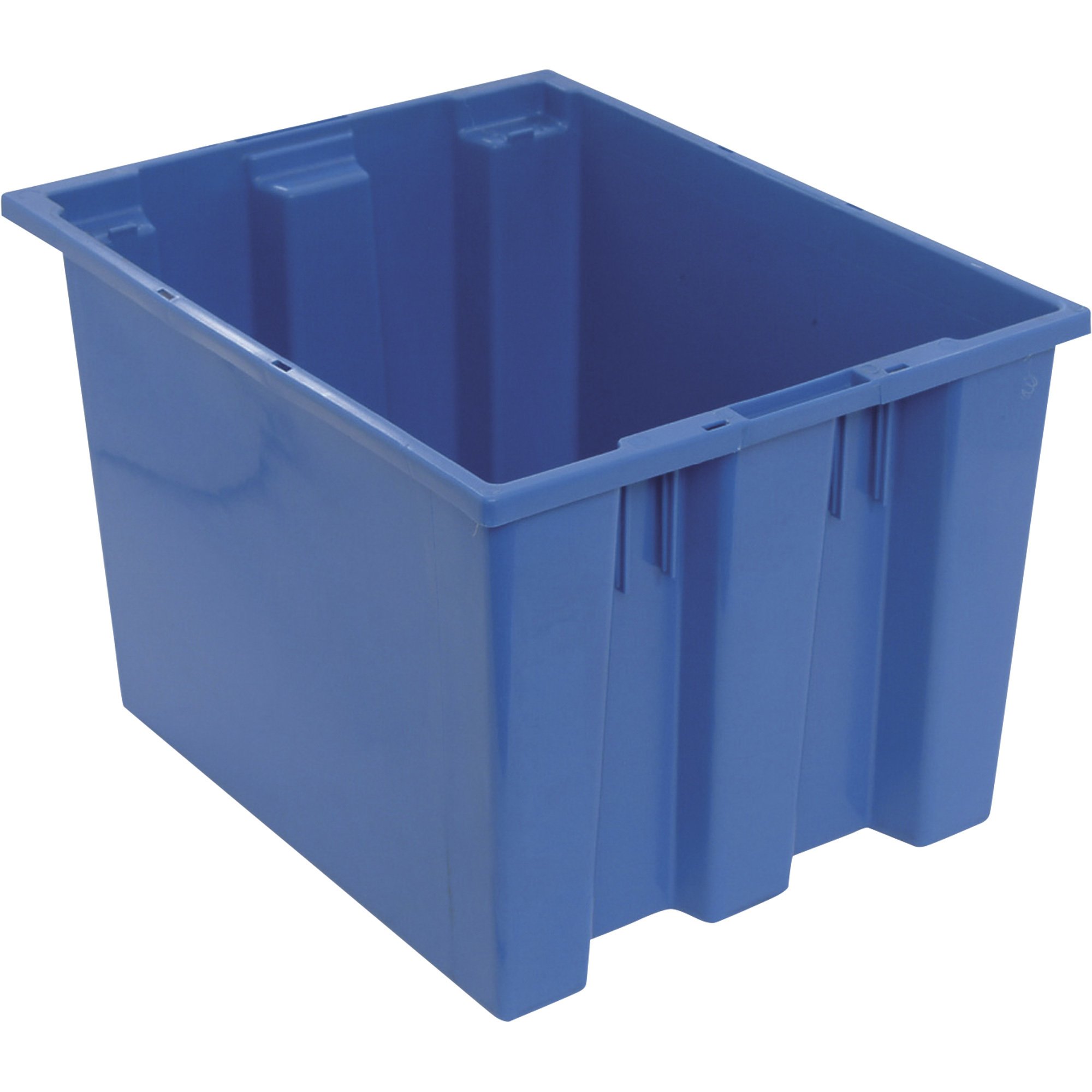 Quantum Storage Stack and Nest Tote Bin — 19 1/2in. x 15 1/2in. x 13in. Size, Carton of 6