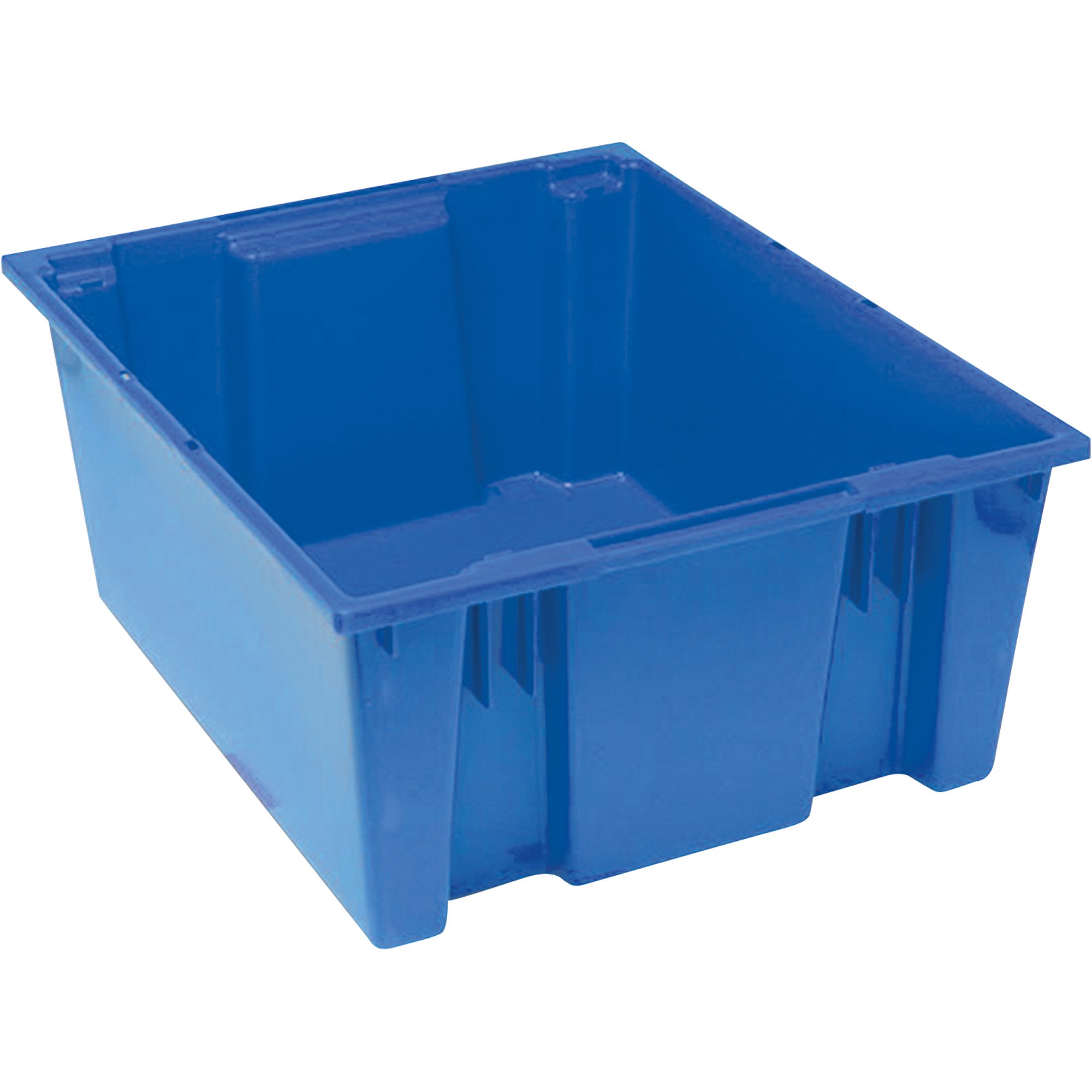 Quantum Storage Stack and Nest Tote Bin — 23 1/2in. x 19 1/2in. x 10in. Size, Carton of 3