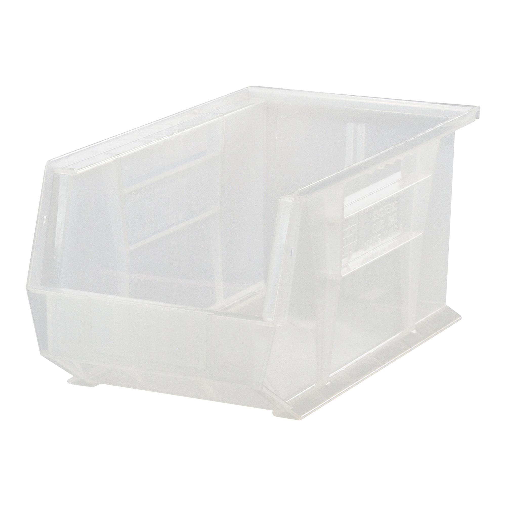 Quantum Storage Stack and Hang Bin, 13 5/8in. x 8 1/4in. x 8in., Clear, Carton of 12, Model# QUS242CLCS